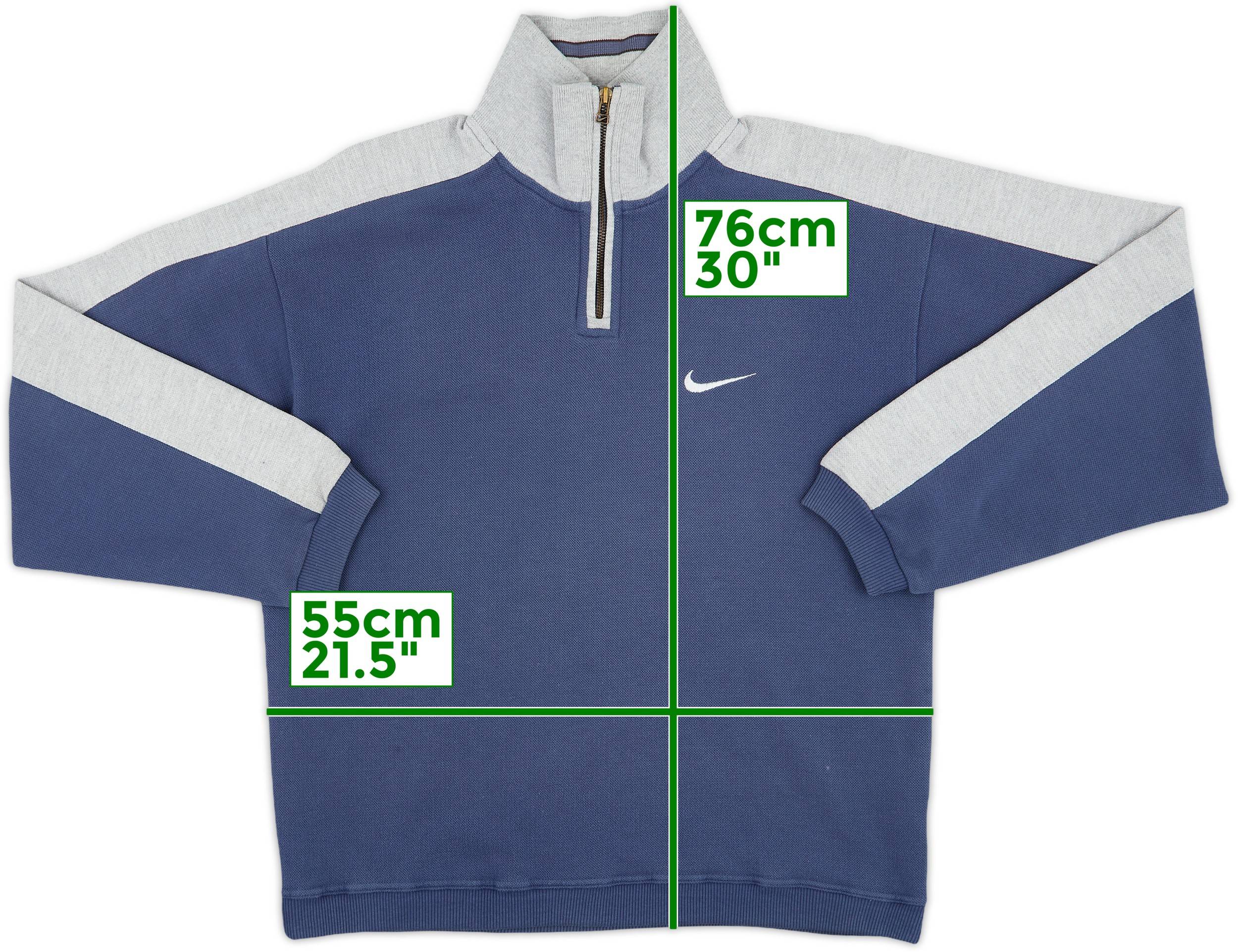 1996-97 Italy Nike 1/4 Zip Sweat Top - 9/10 - (M)