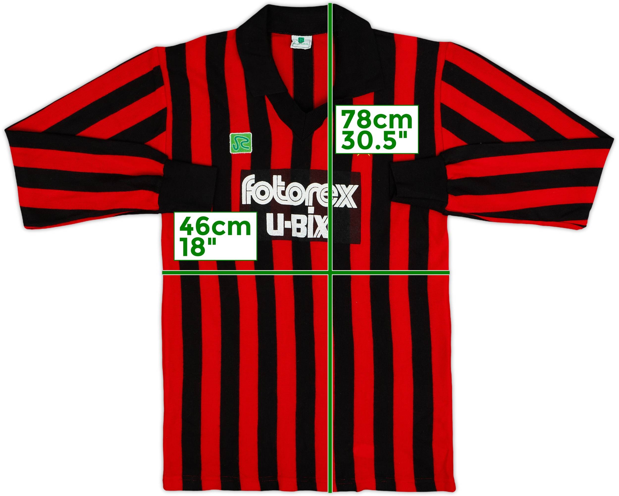 AC Milan  シャツ 1985-86 AC Milan Home L/S Shirt - 10/10 - (S/M)