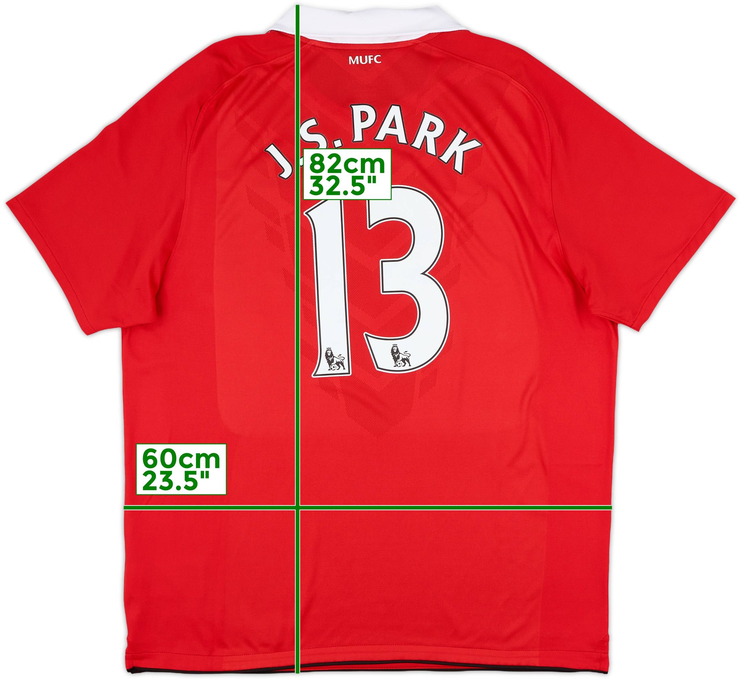 ウェア Nike Manchester United J.S. Park 13 2010-11 Manchester United Home Shirt J.S.Park #13 - 8/10 - (XL)