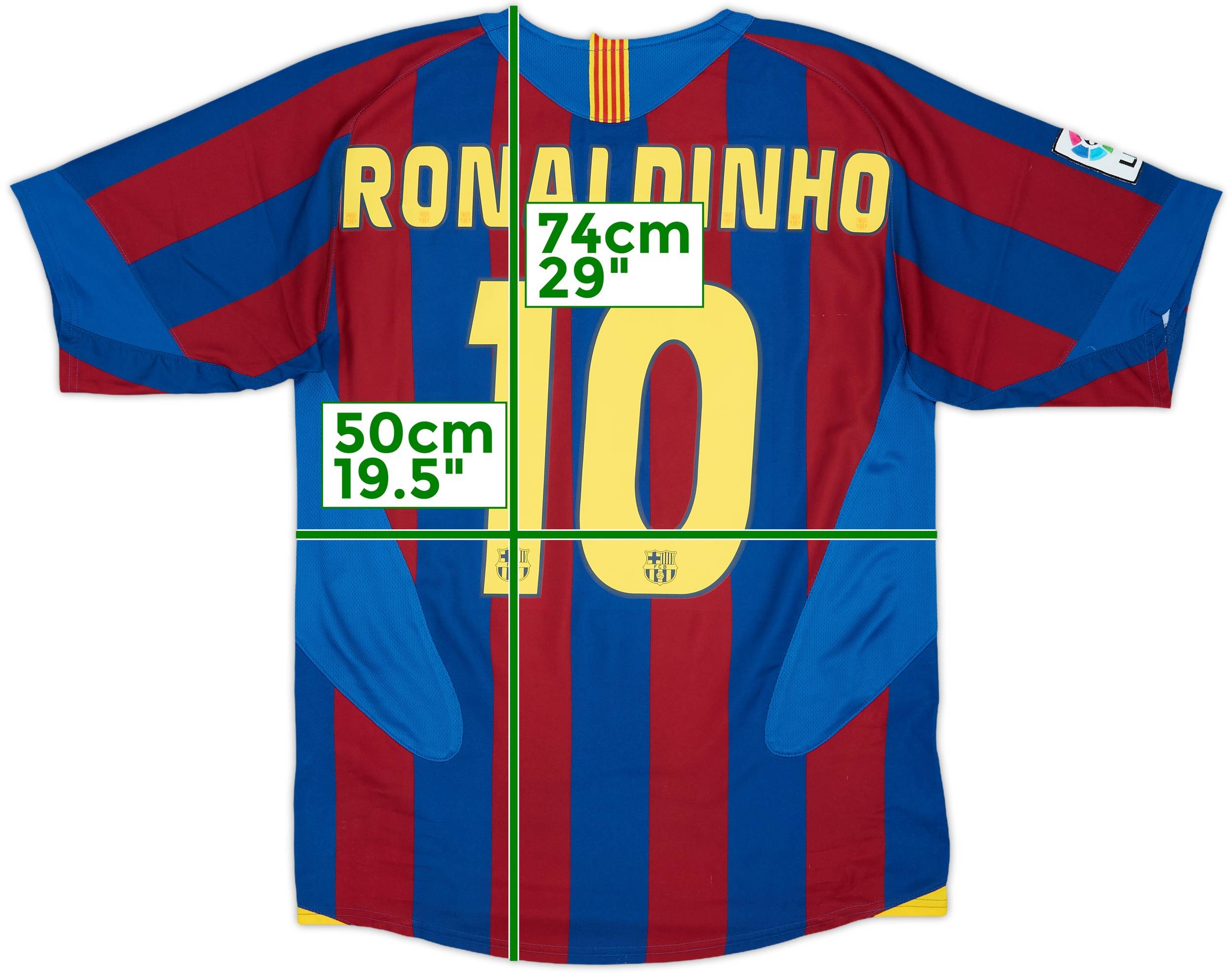 2005-06 Barcelona Home Shirt Ronaldinho #10 - 8/10 - (M)