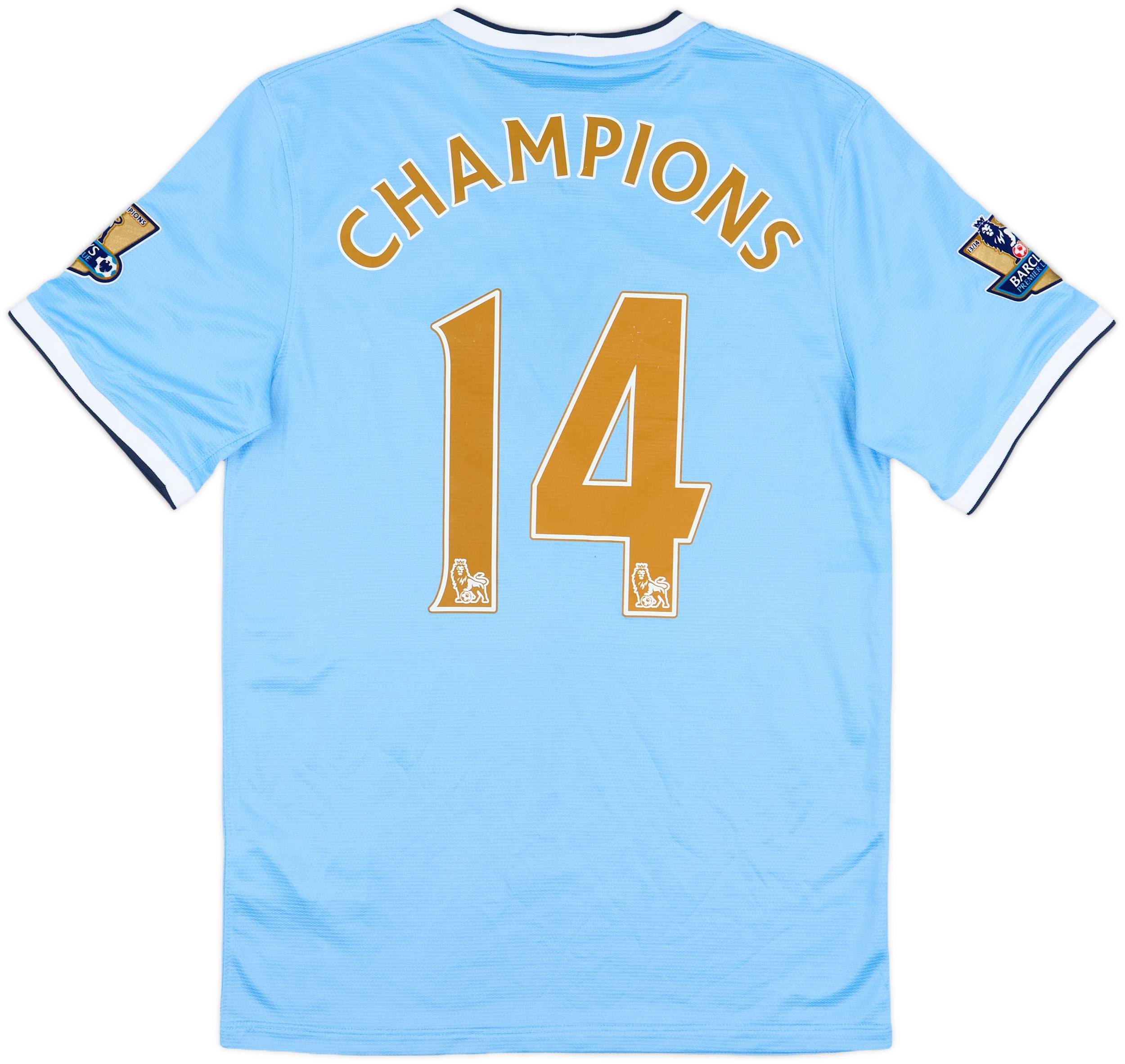 2013-14 Manchester City Home Shirt Champions #14 - 8/10 - (S)