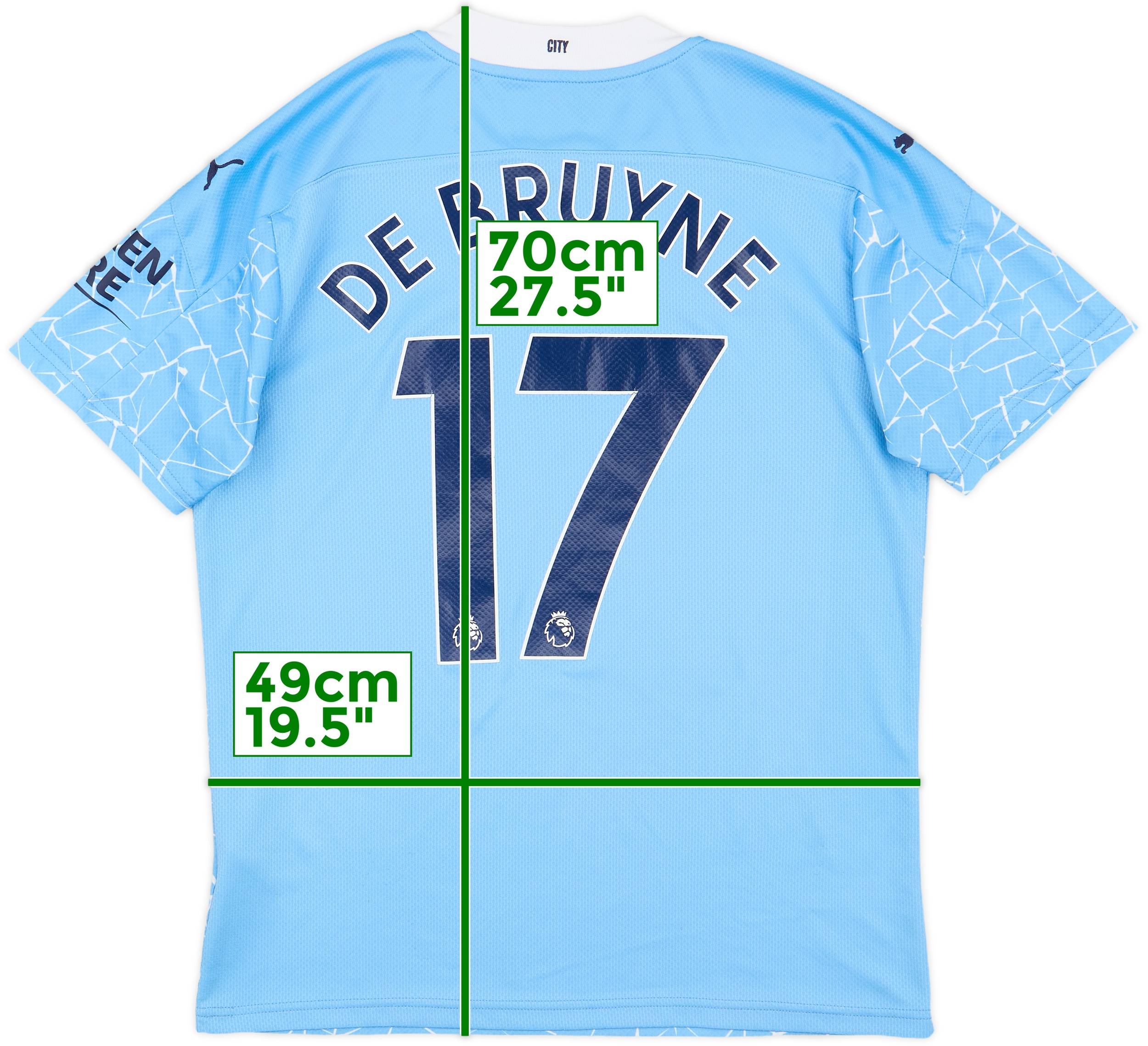 2020-21 Manchester City Home Shirt De Bruyne #17 - 7/10 - (M)