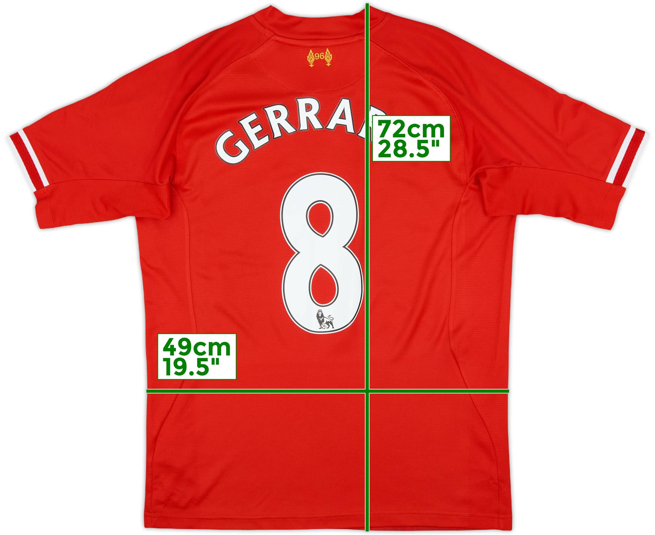 2013-14 Liverpool Home Shirt Gerrard #8 - 6/10 - (M)