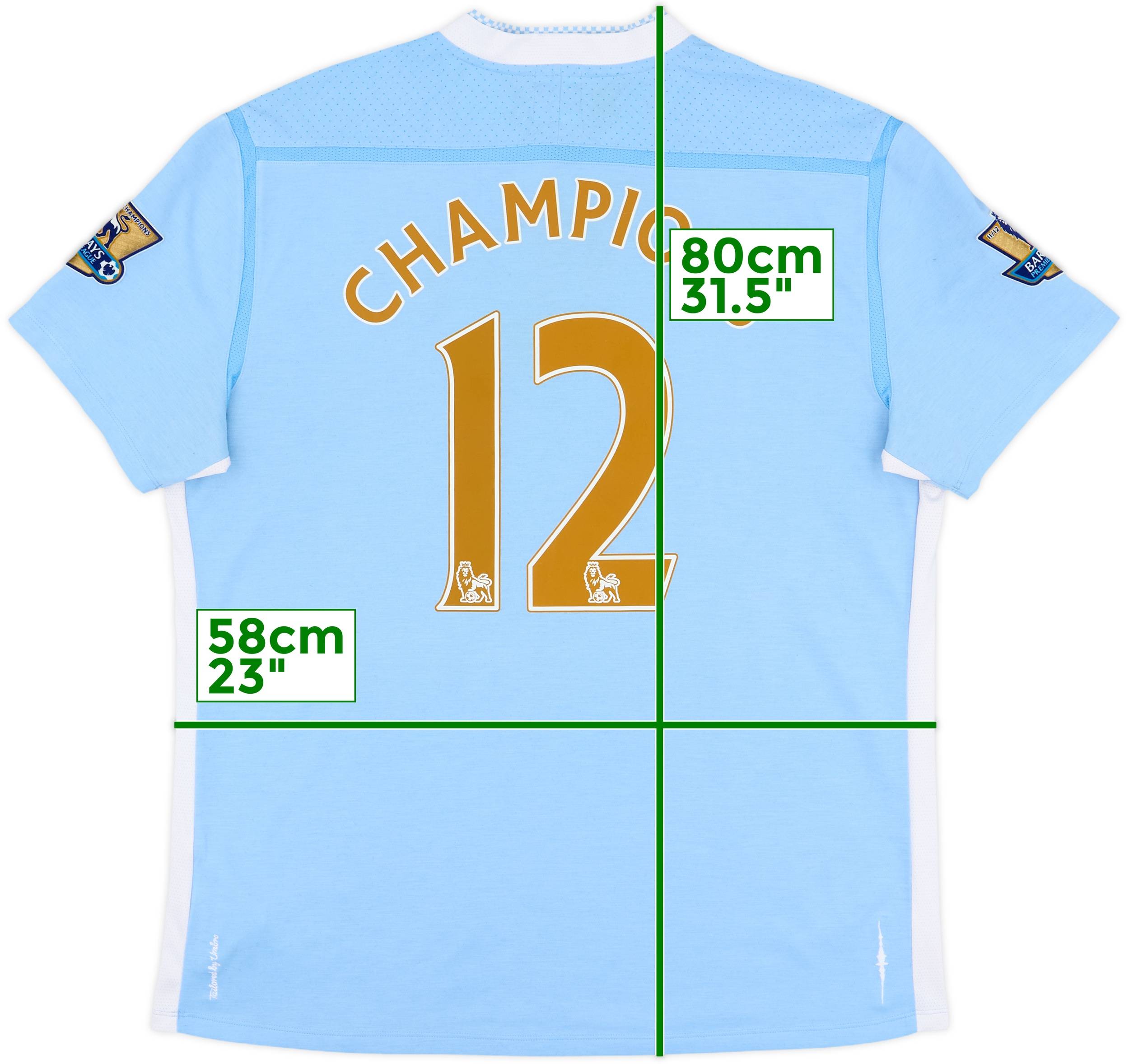 2011-12 Manchester City Home Shirt Champions #12 - 6/10 - (XL)
