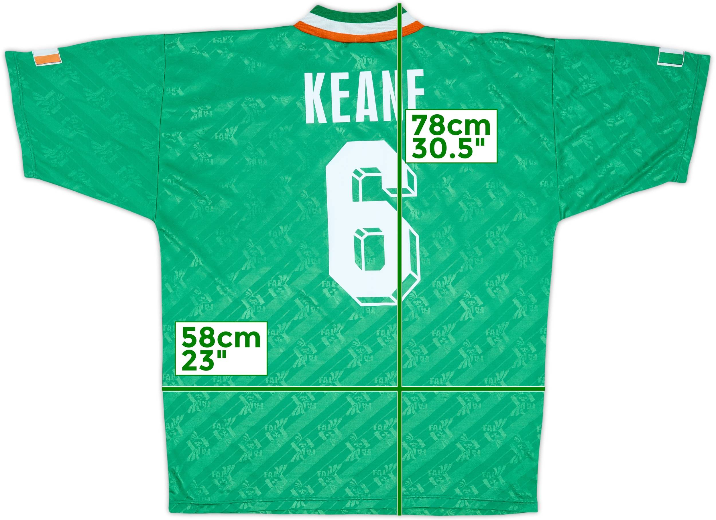 1994-95 Ireland Home Shirt Keane #6 - 9/10 - (L)