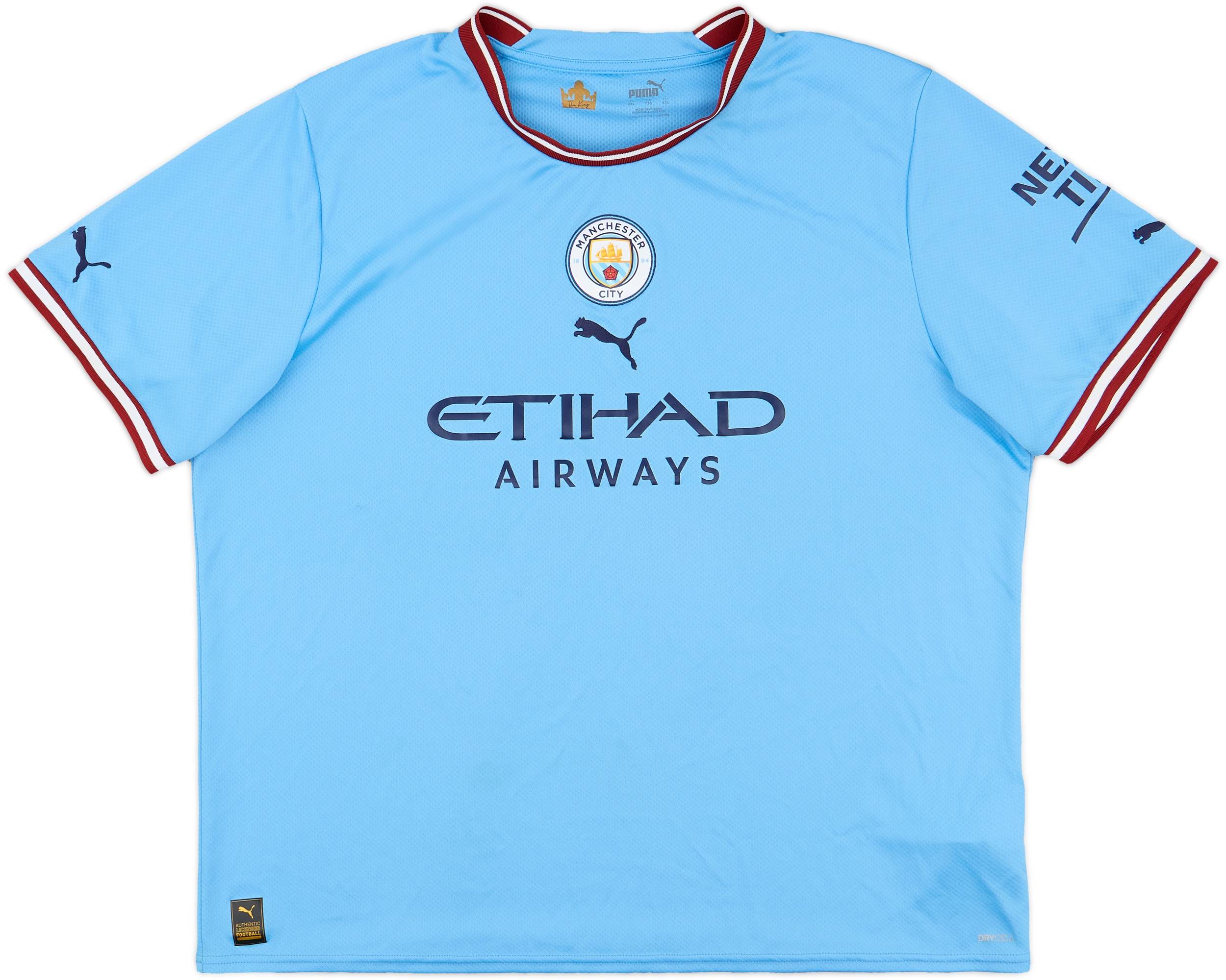 2022-23 Manchester City Home Shirt De Bruyne #17 - 8/10 - (XXL)