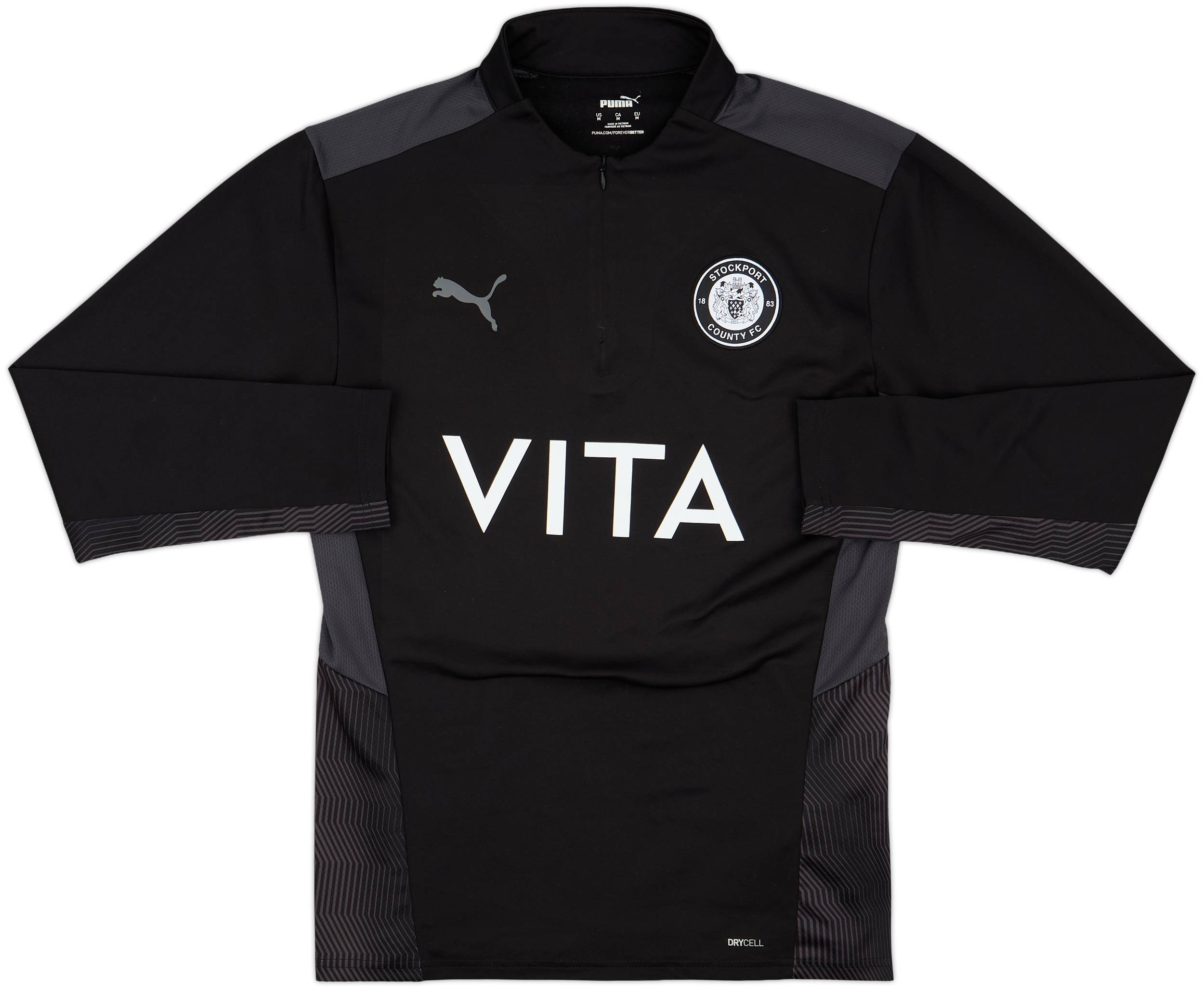 マニマック 2021-22 Stockport County Puma 1/4 Zip Drill Top - 10/10 - (M)