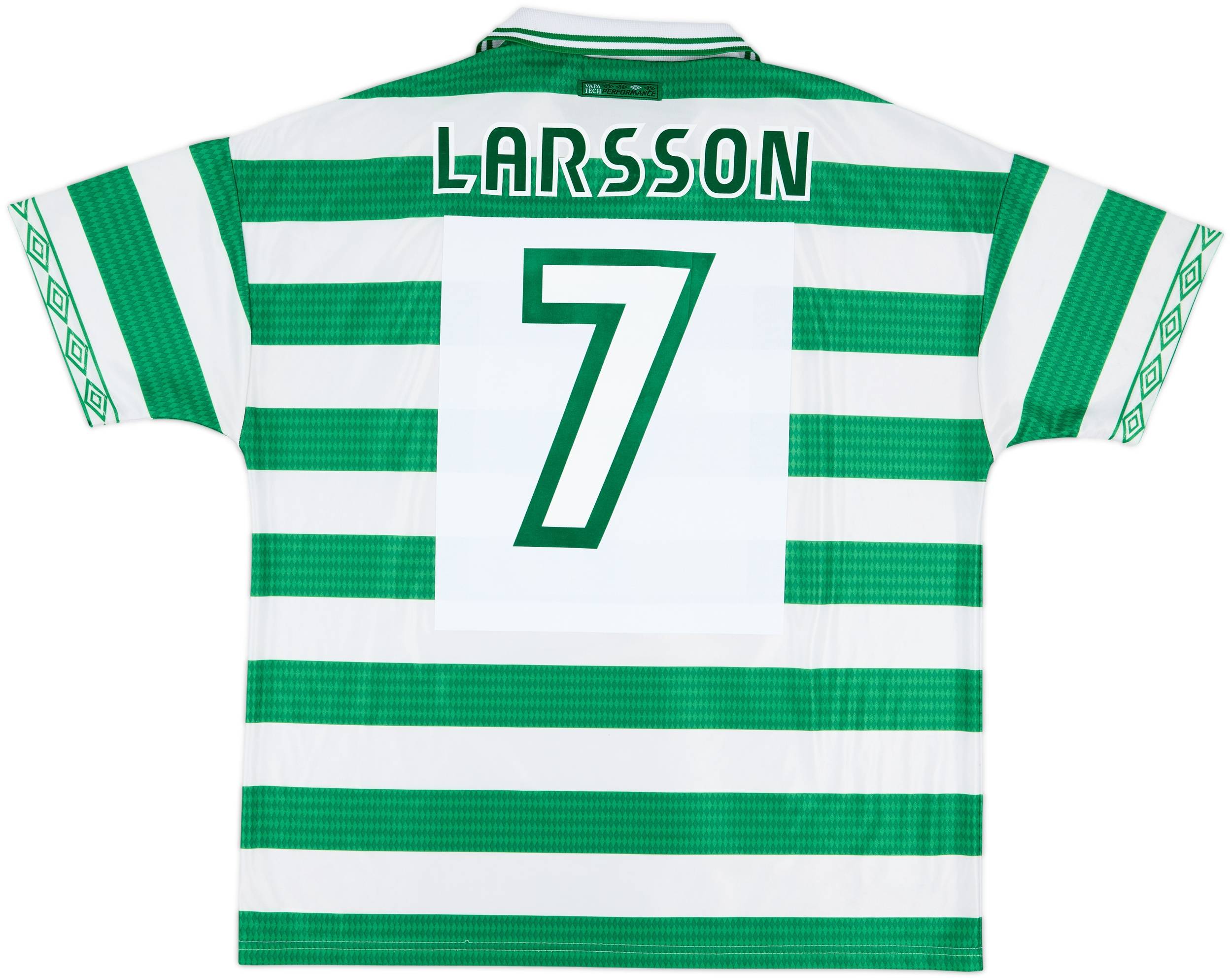 1997-99 Celtic Home Shirt Larsson #7 - 9/10 - (XXL)
