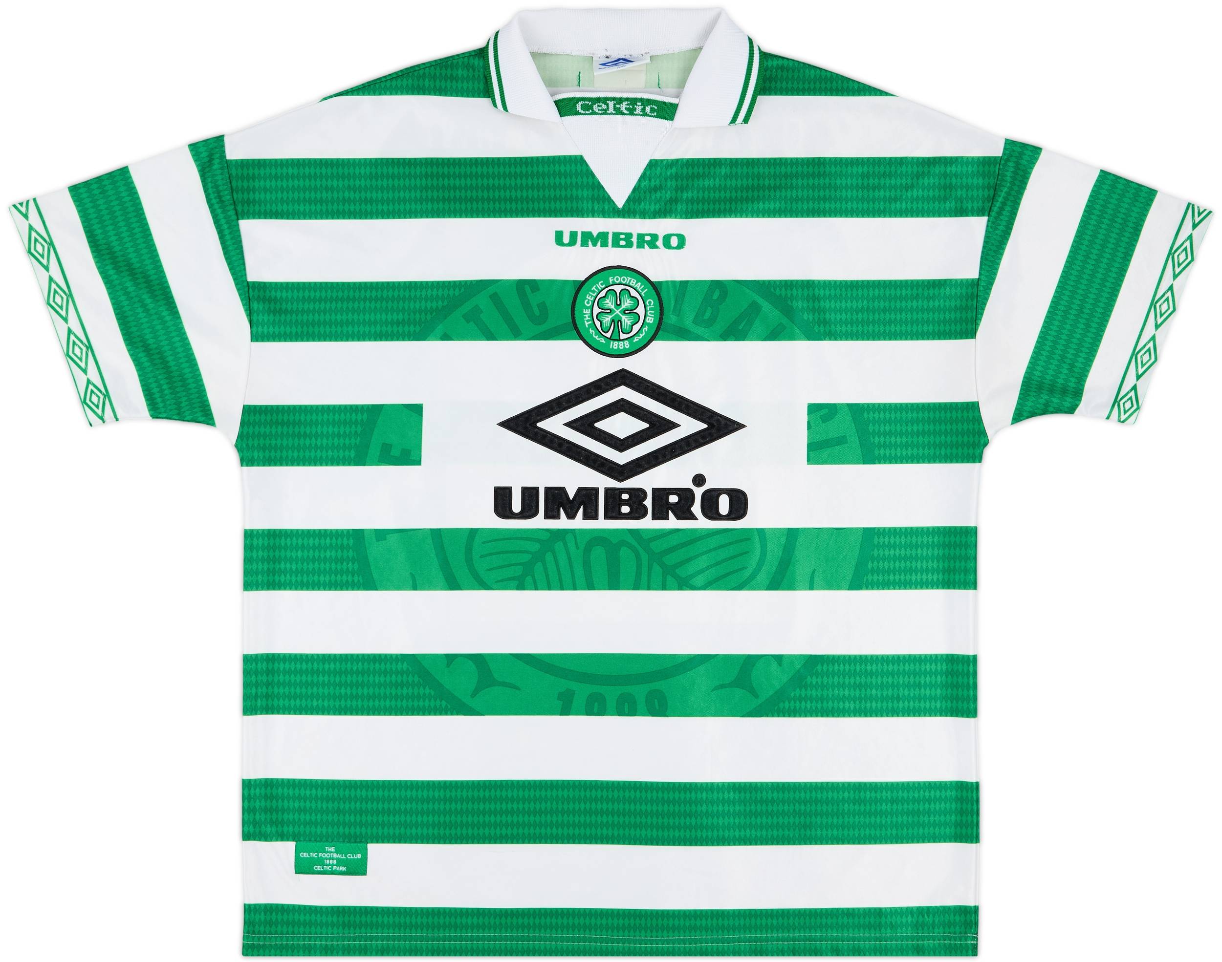 1997-99 Celtic Home Shirt Larsson #7 - 9/10 - (XXL)