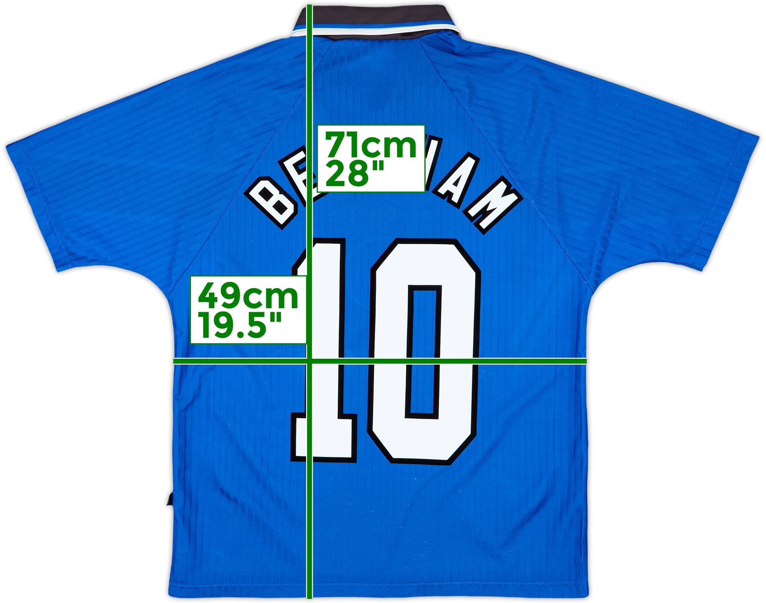 1996-98 Manchester United Third Shirt Beckham #10 - 7/10 - (Y)