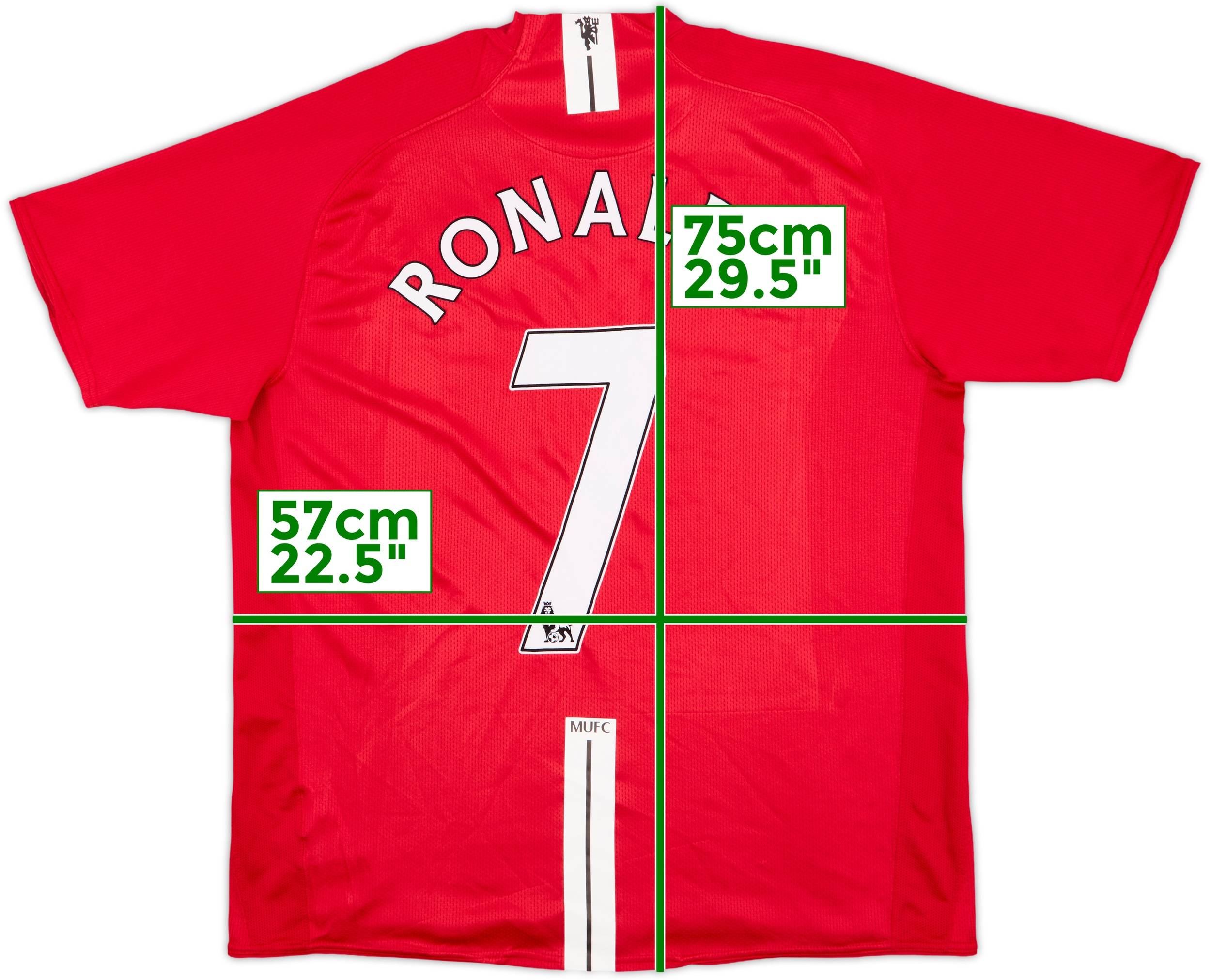 【正規品07-09 Manchester U C.Ronaldo #7】 Cristiano Ronaldo #7 Manchester United 2008-2009 Long Sleeve