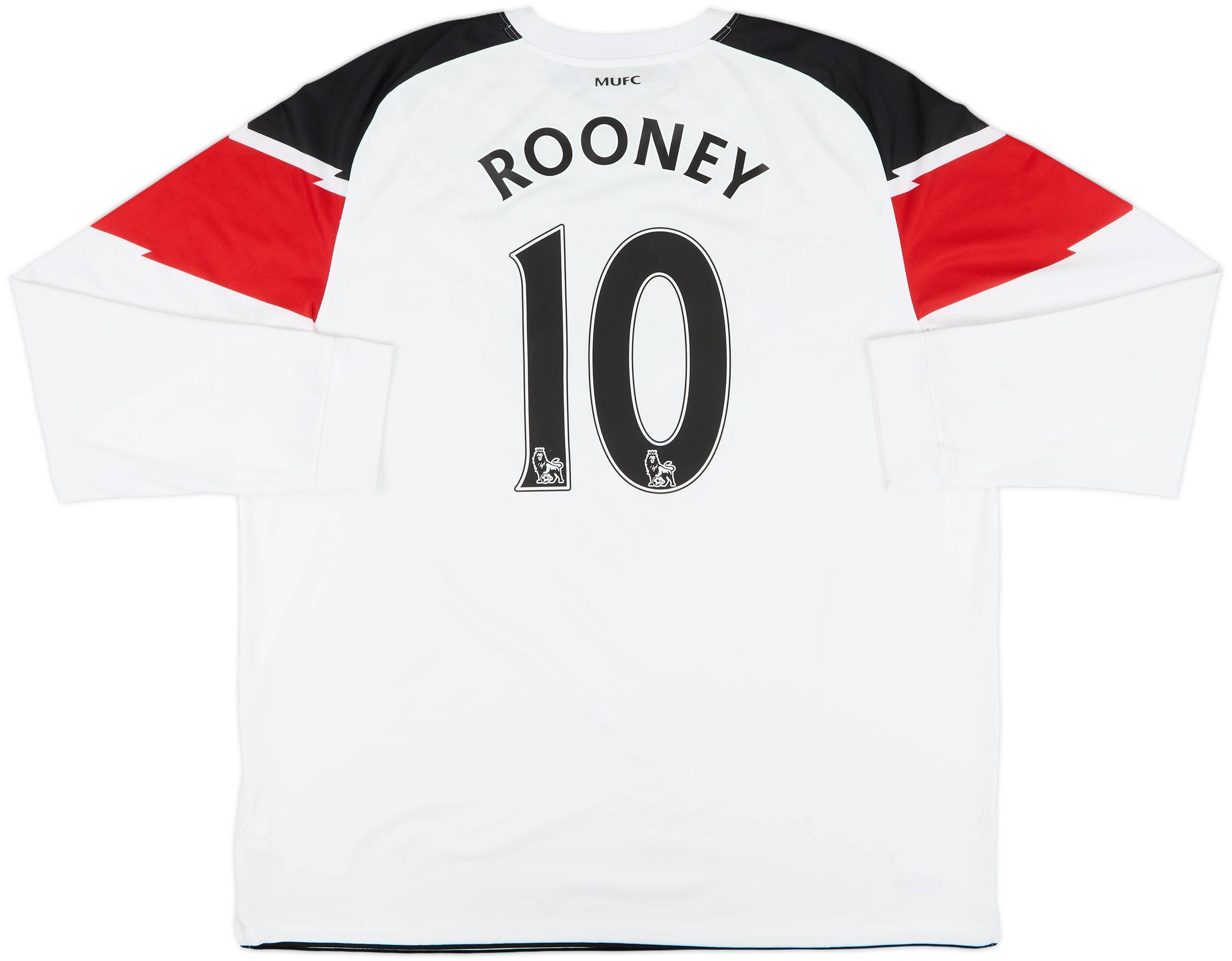 2010-12 Manchester United Away L/S Shirt Rooney #10 - 8/10