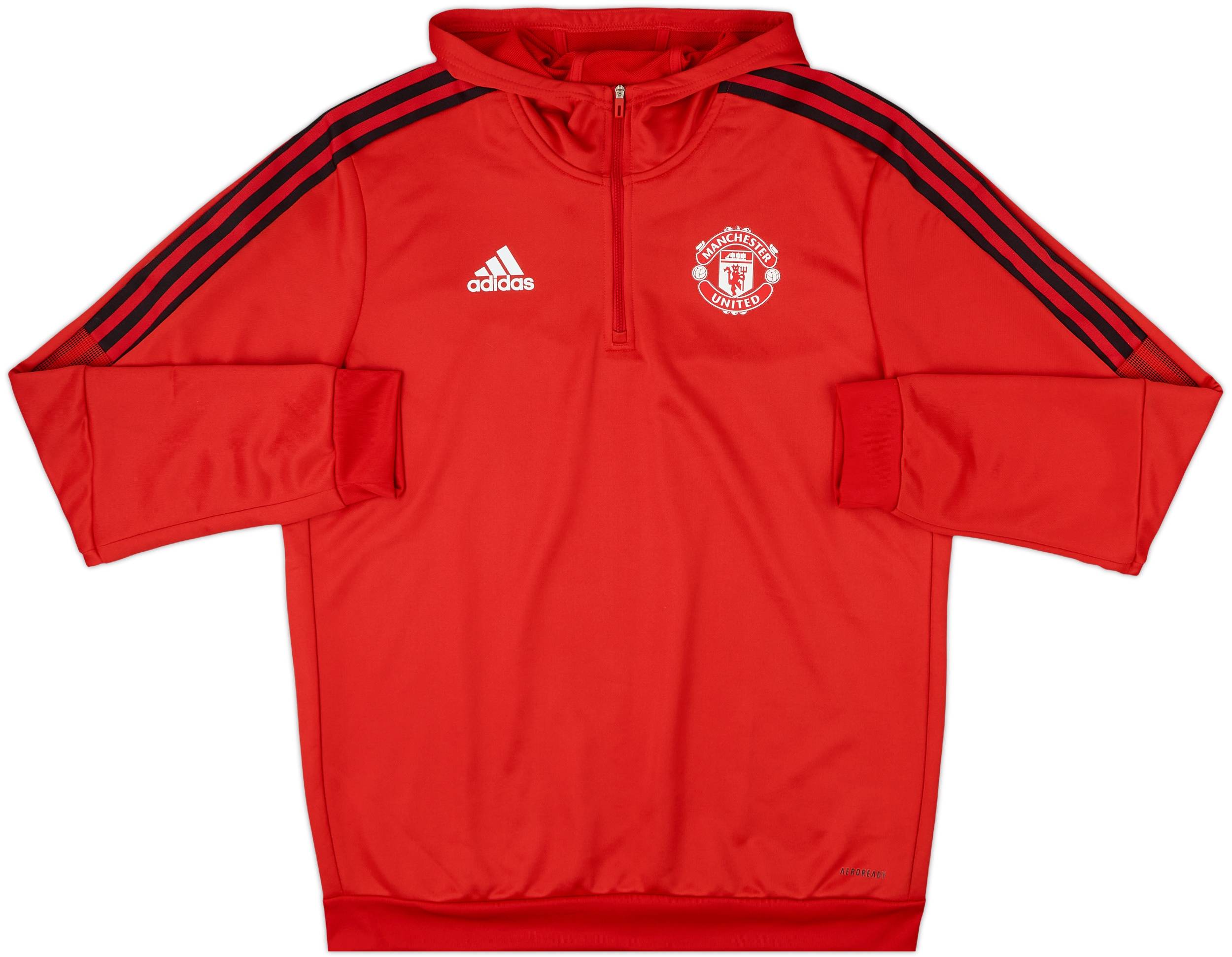 adidas Manchester United フード付きジャケット Lサイズ 2022-23 Manchester United adidas 1/4 Zip Hooded Track Jacket
