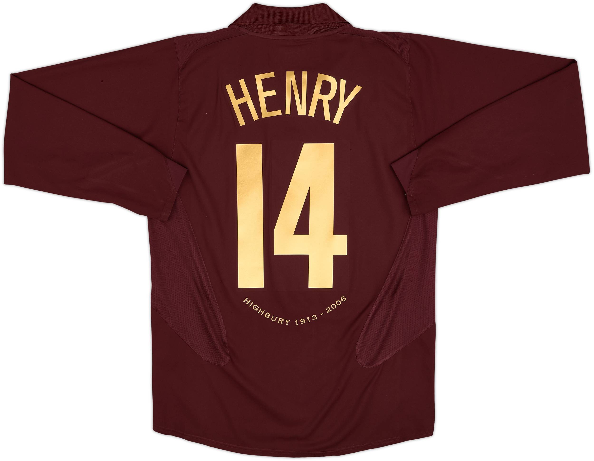 2005-06 Arsenal Home L/S Shirt Henry #14 - 8/10 - (M)