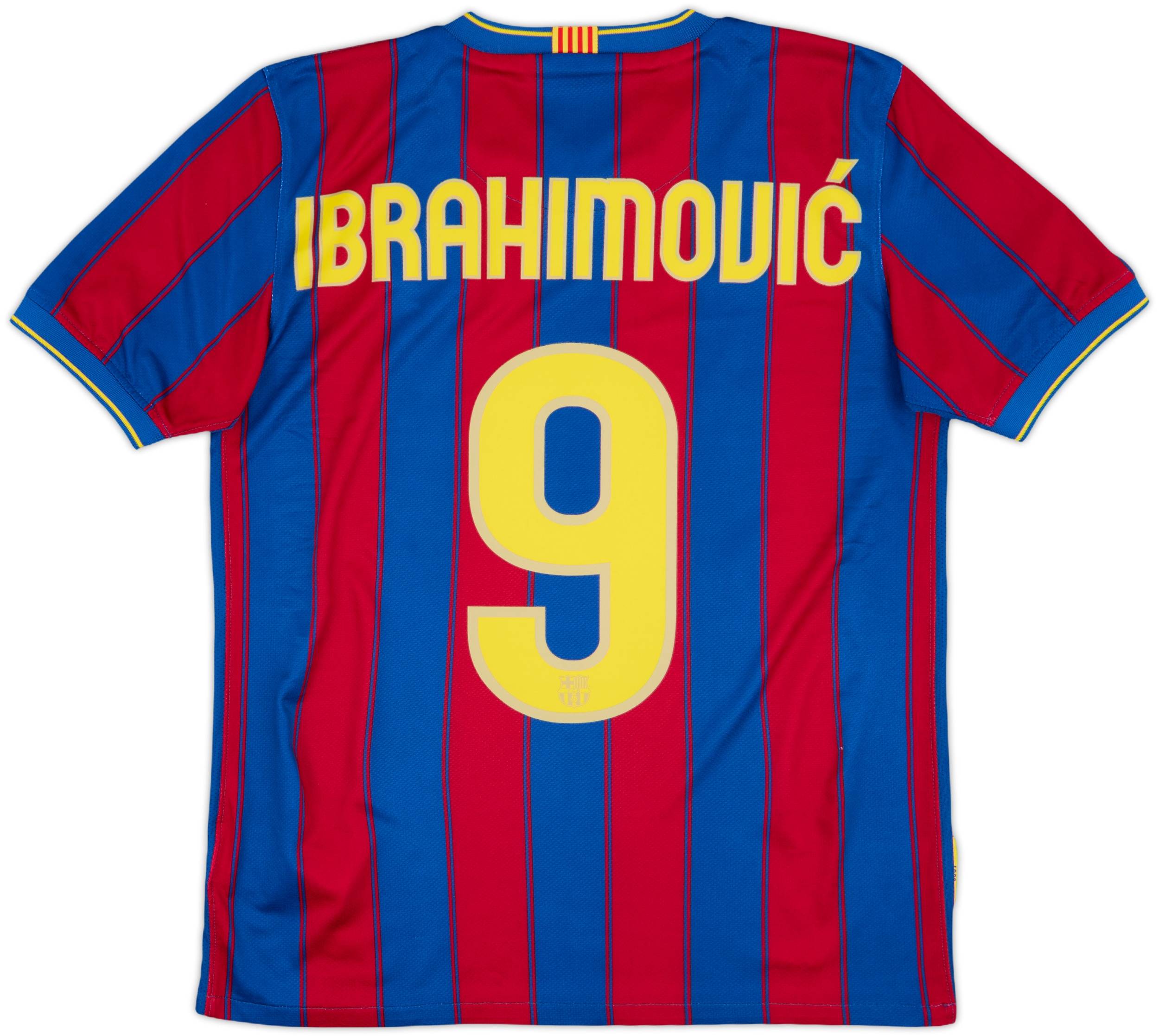 2009-10 Barcelona Home Shirt Ibrahimovic #9 - 9/10 - (XL.Boys)