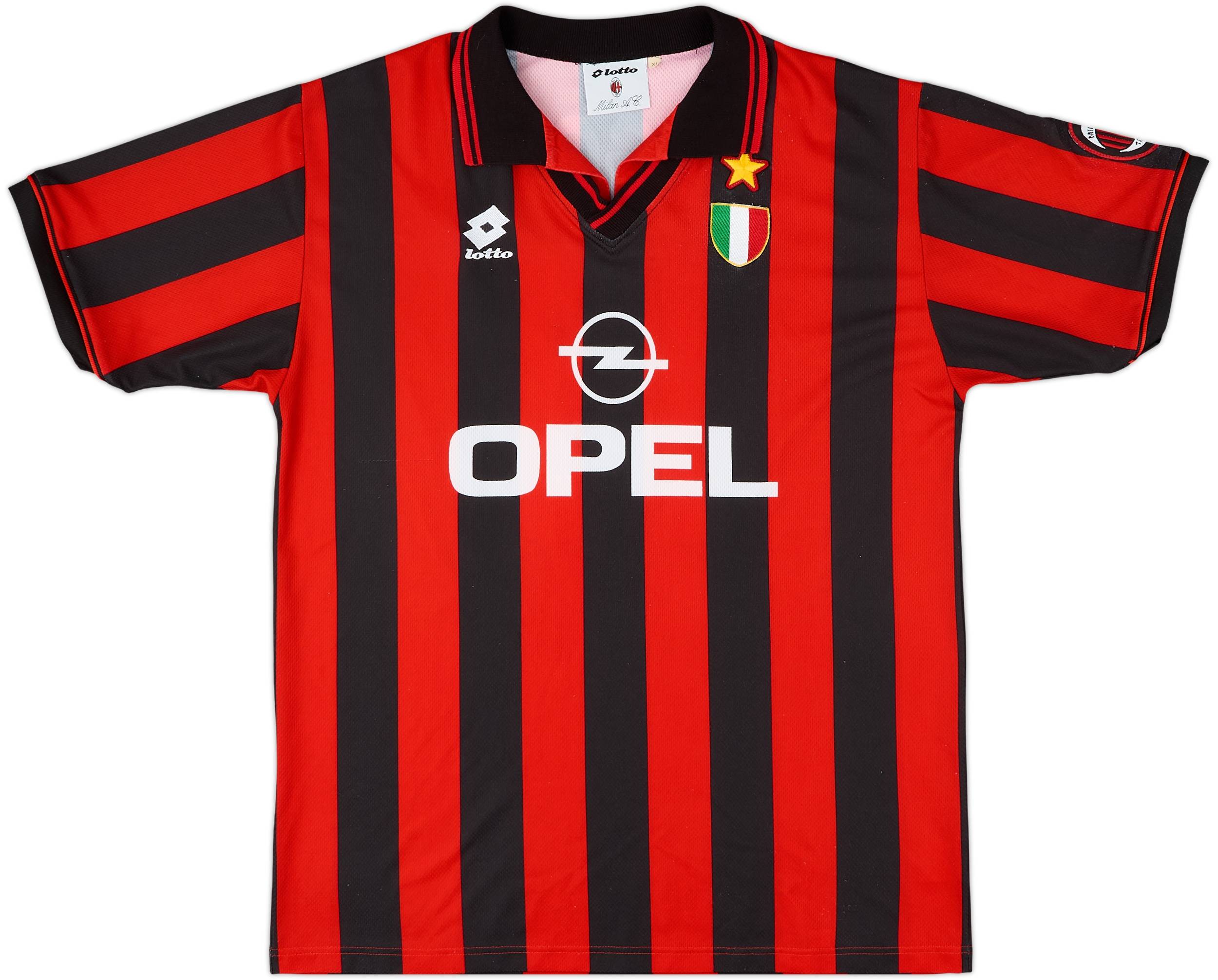 1996-97 AC Milan Home Shirt Baggio #18 - 8/10 - (XL)