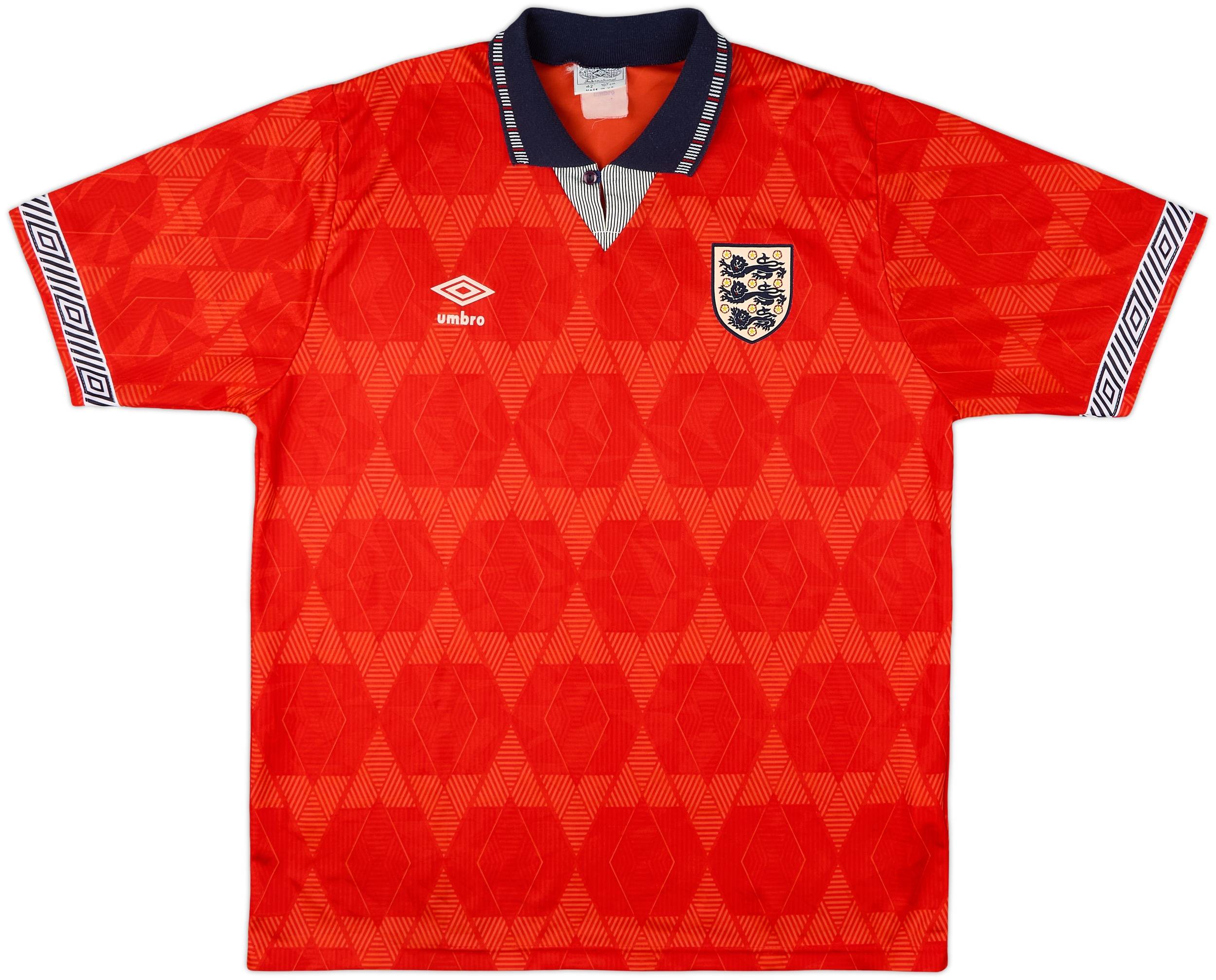 ウェア ENGLAND 1990 Away Soccer Uniform ENGLAND 1990 1992 AWAY SHIRT FOOTBALL SOCCER JERSEY UMBRO