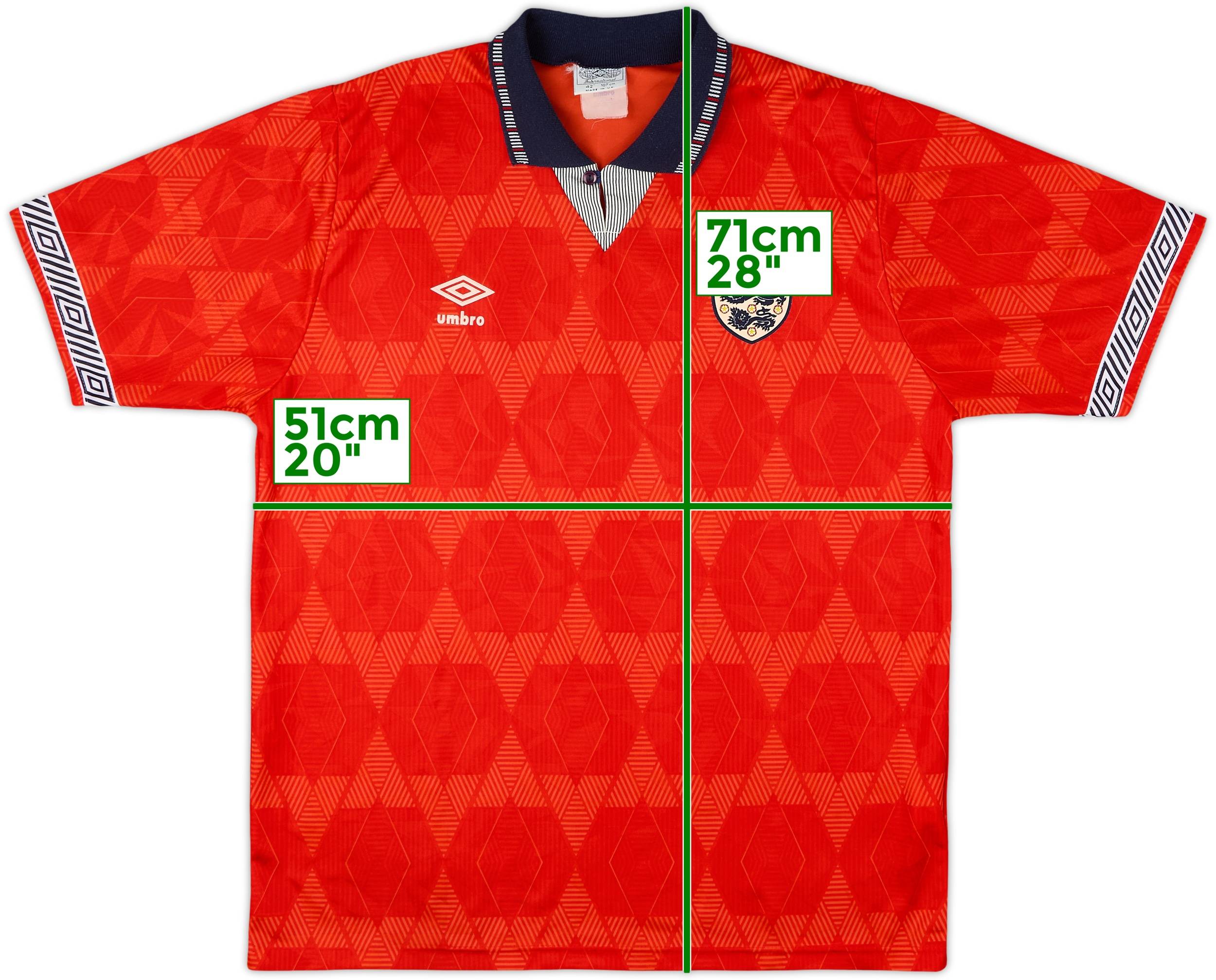 1990-93 England Away Shirt - 9/10 - (L)