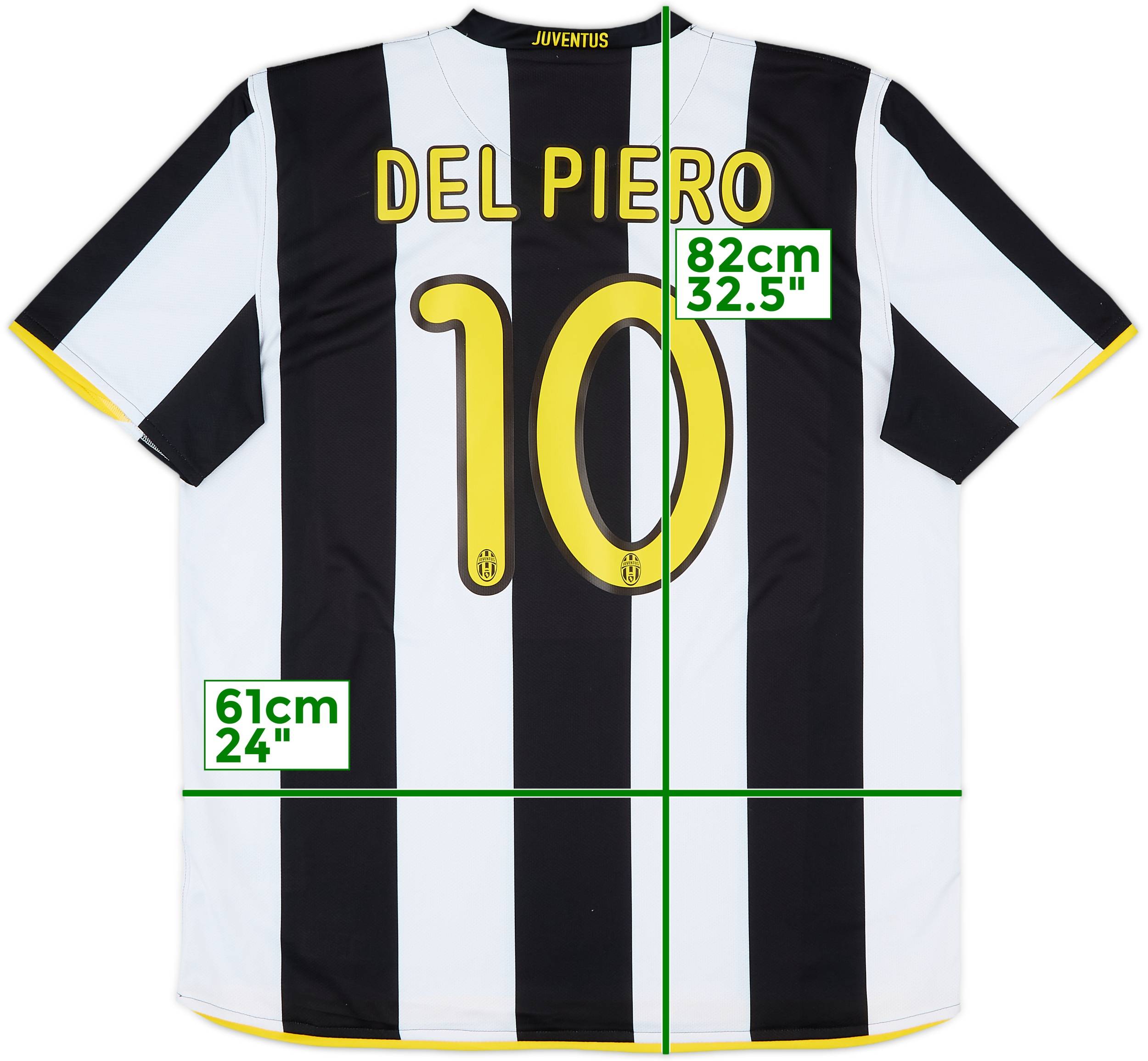 2008-09 Juventus Home Shirt Del Piero #10 - 8/10 - (XL)