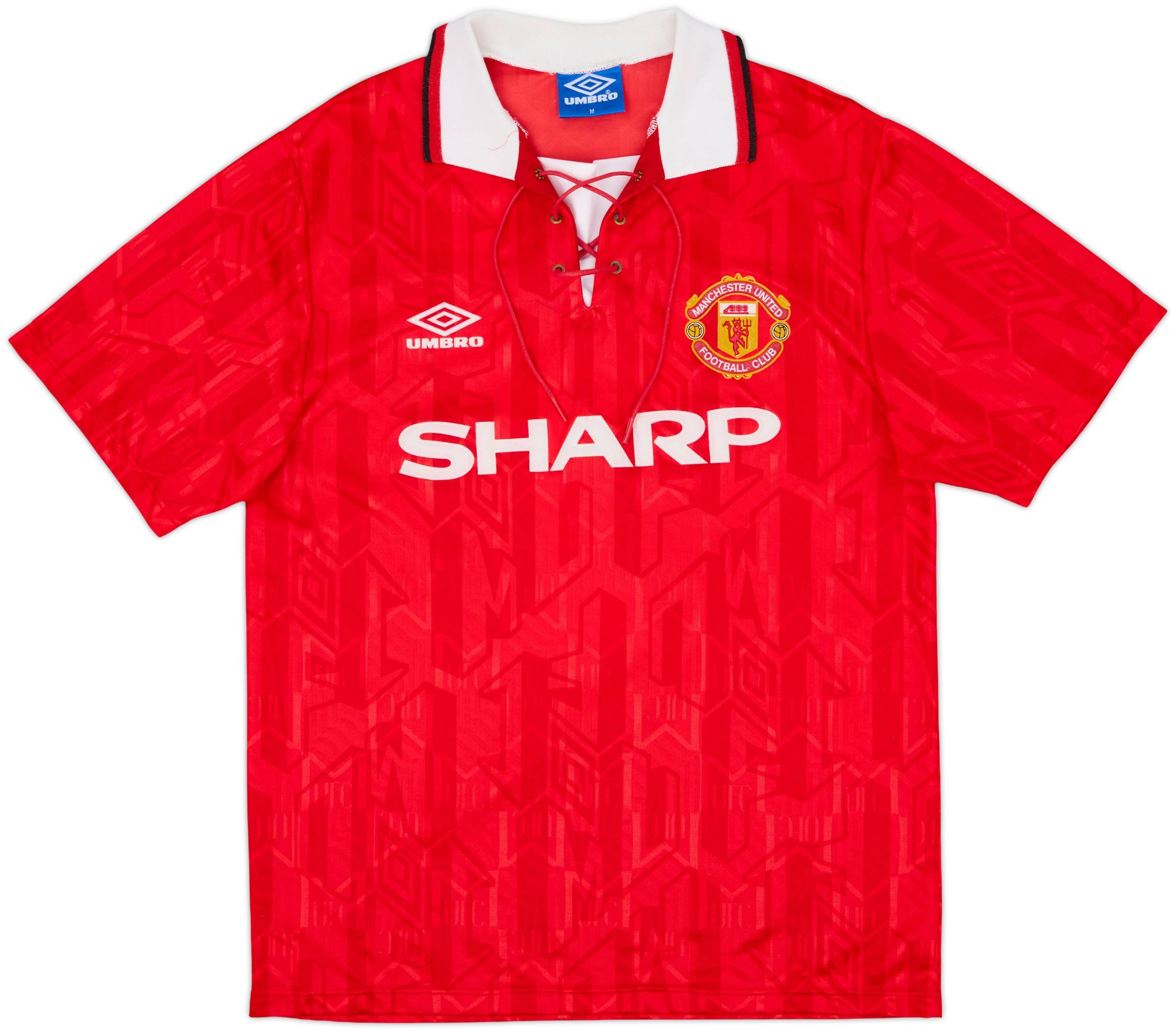 ウェア y 1992-94 Manchester United Cantona 1992-94 Manchester United Home Shirt Cantona #7 - 9/10 - (M)