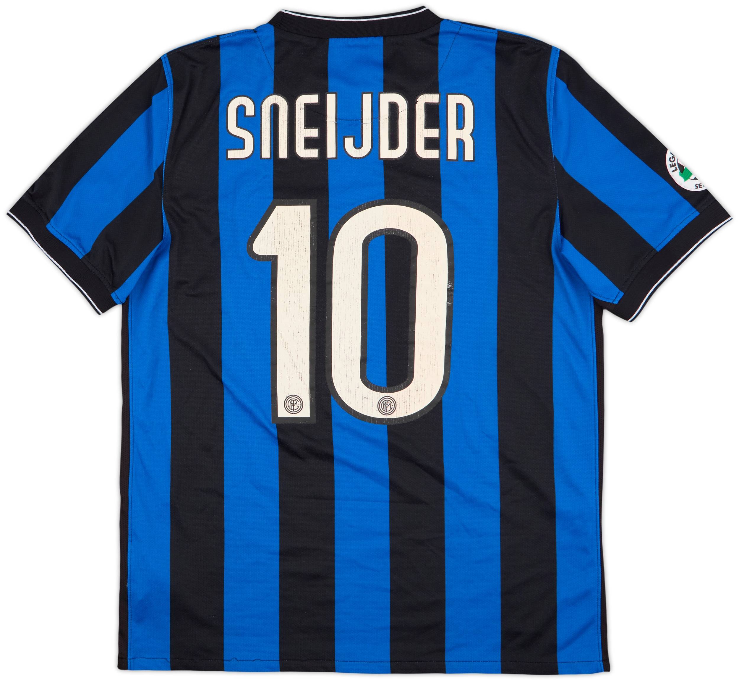 正規10-11 NIKE インテルミラノ M SNEIJDER#10 2009-10 Inter Milan Home Shirt Sneijder #10 - 6/10 - (M)