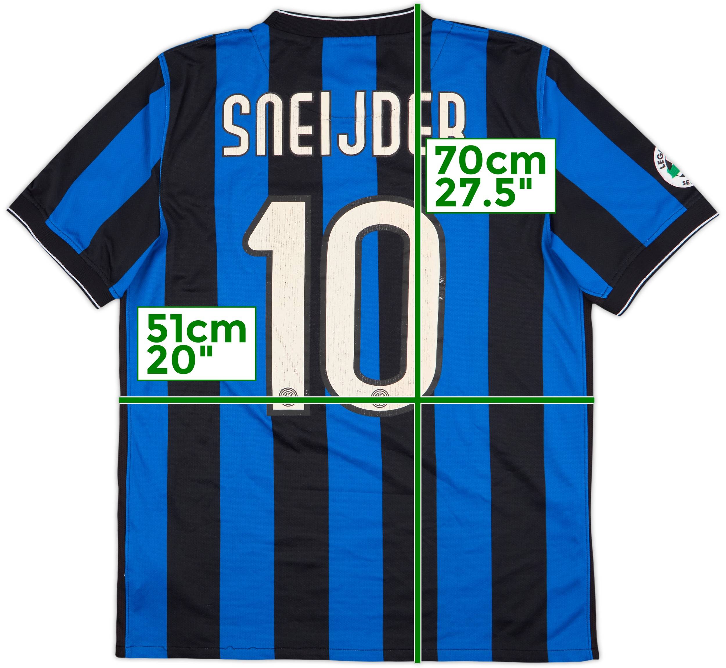 2009-10 Inter Milan Home Shirt Sneijder #10 - 6/10 - (M)