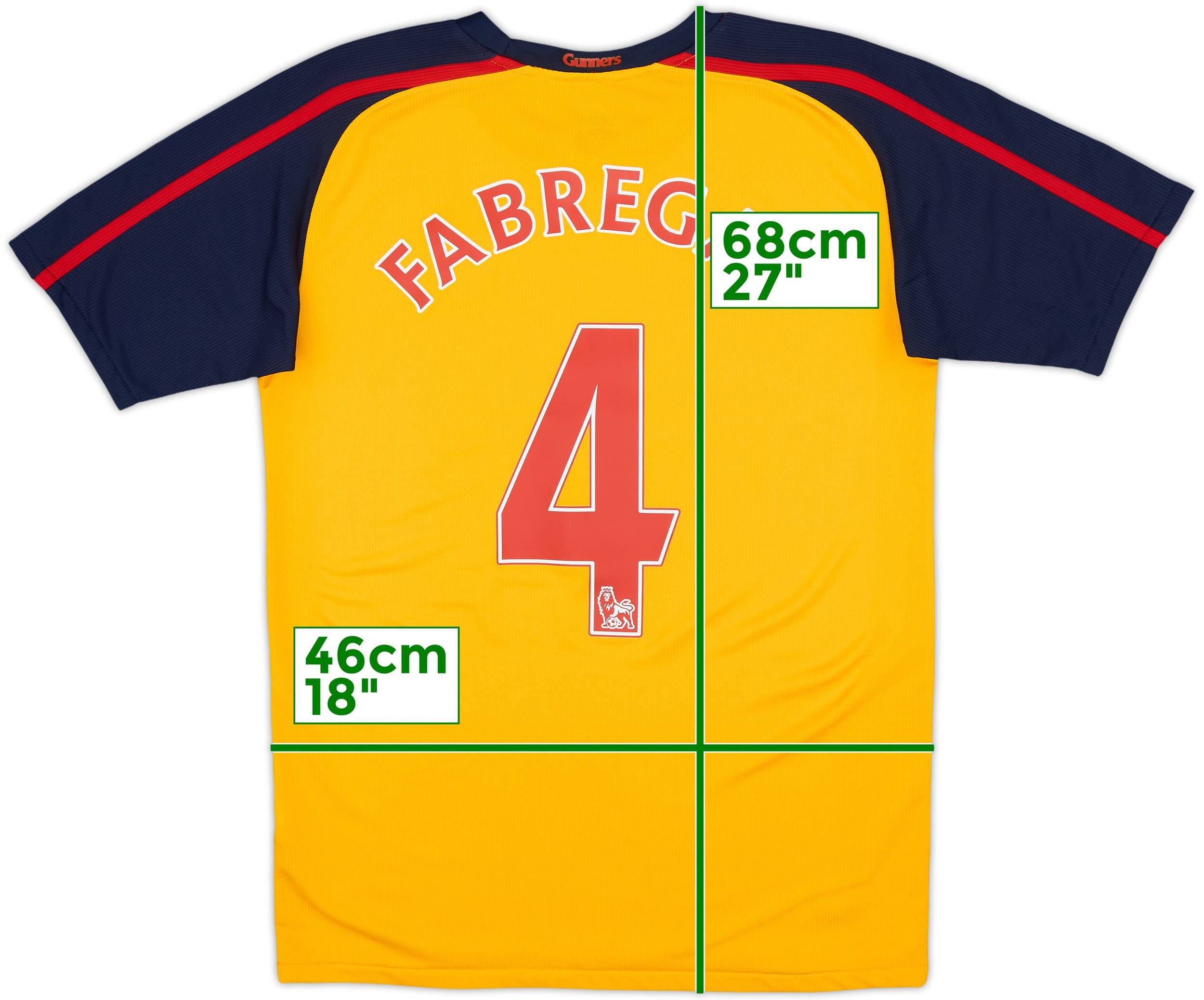 2008-09 Arsenal Away Shirt Fabregas #4 - 9/10 - (XL.Boys)