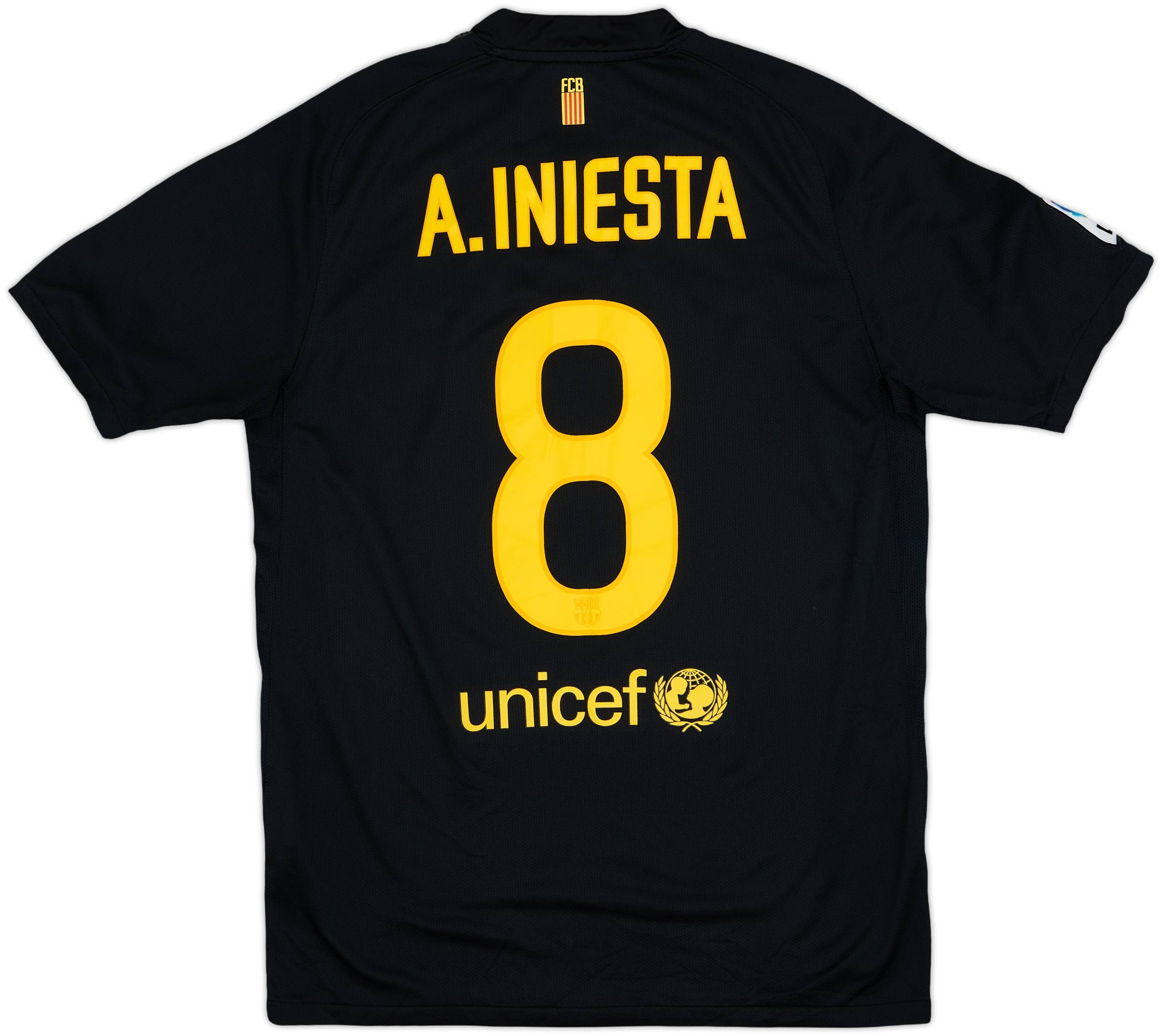 2011-12 Barcelona Away Shirt Iniesta #8 - 10/10 - (M)