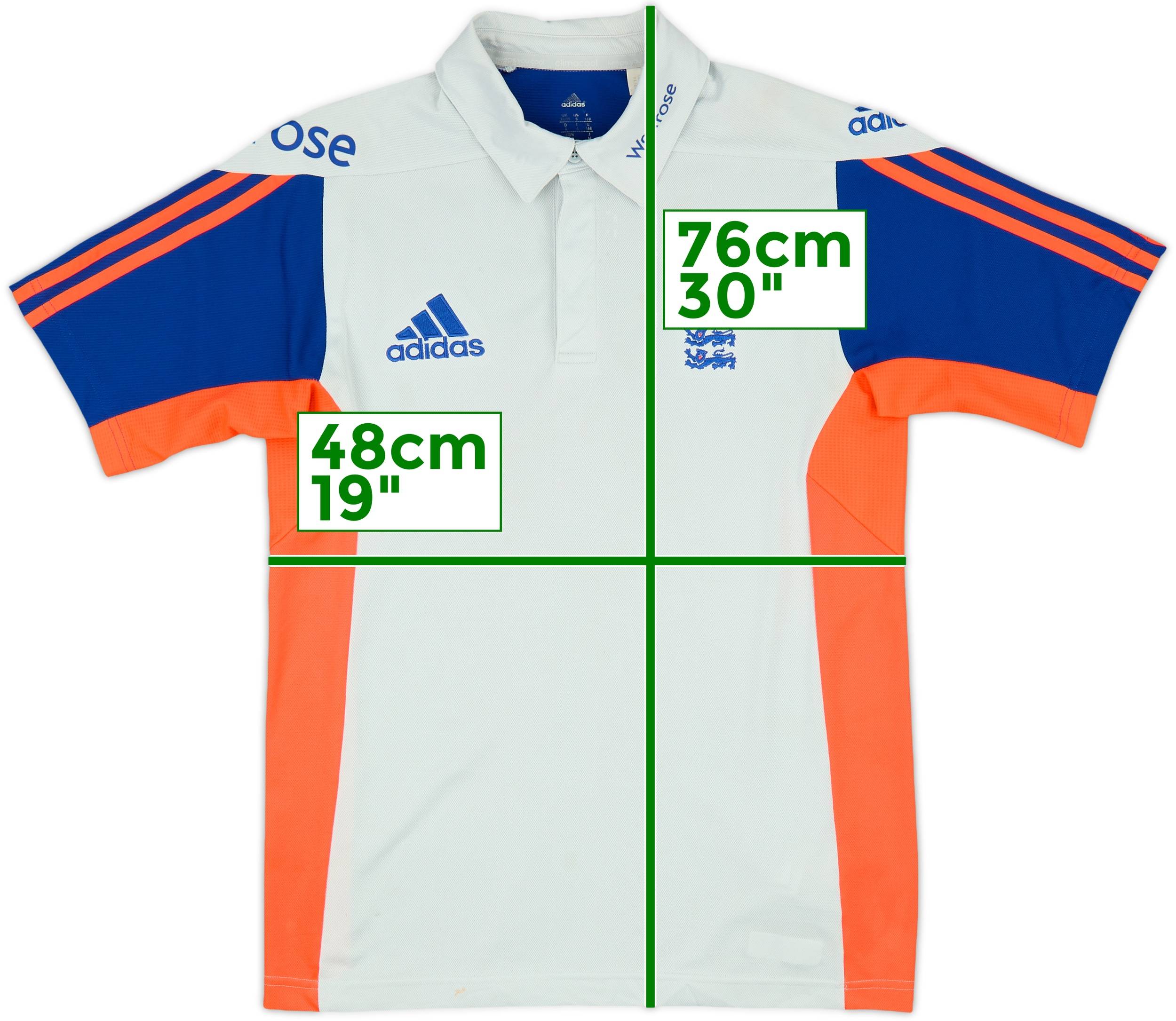 2014-15 England Cricket adidas Polo Shirt 8/10 (S)