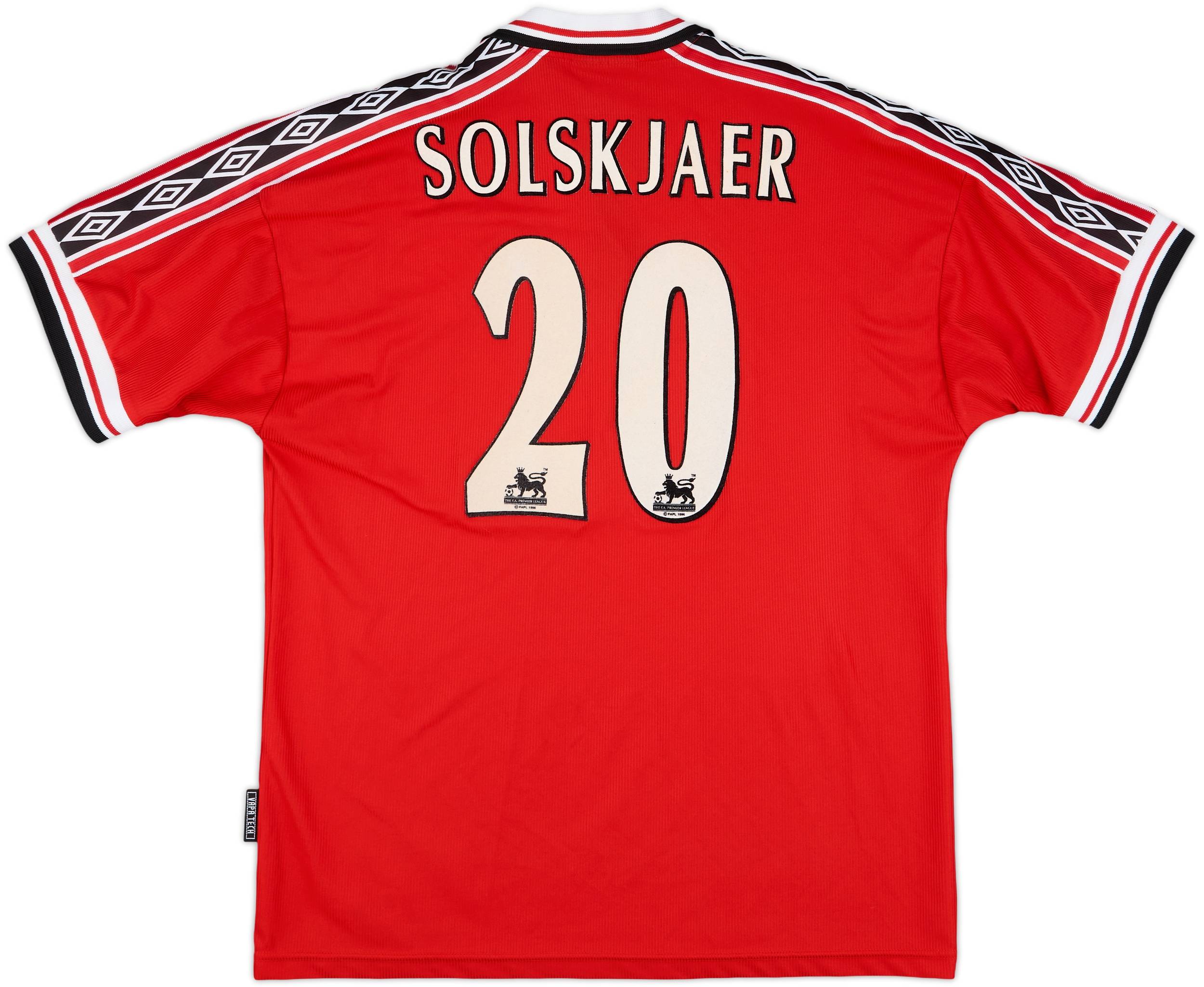 1998-00 Manchester United Home Shirt Solskjaer #20 - 7/10 - (L)