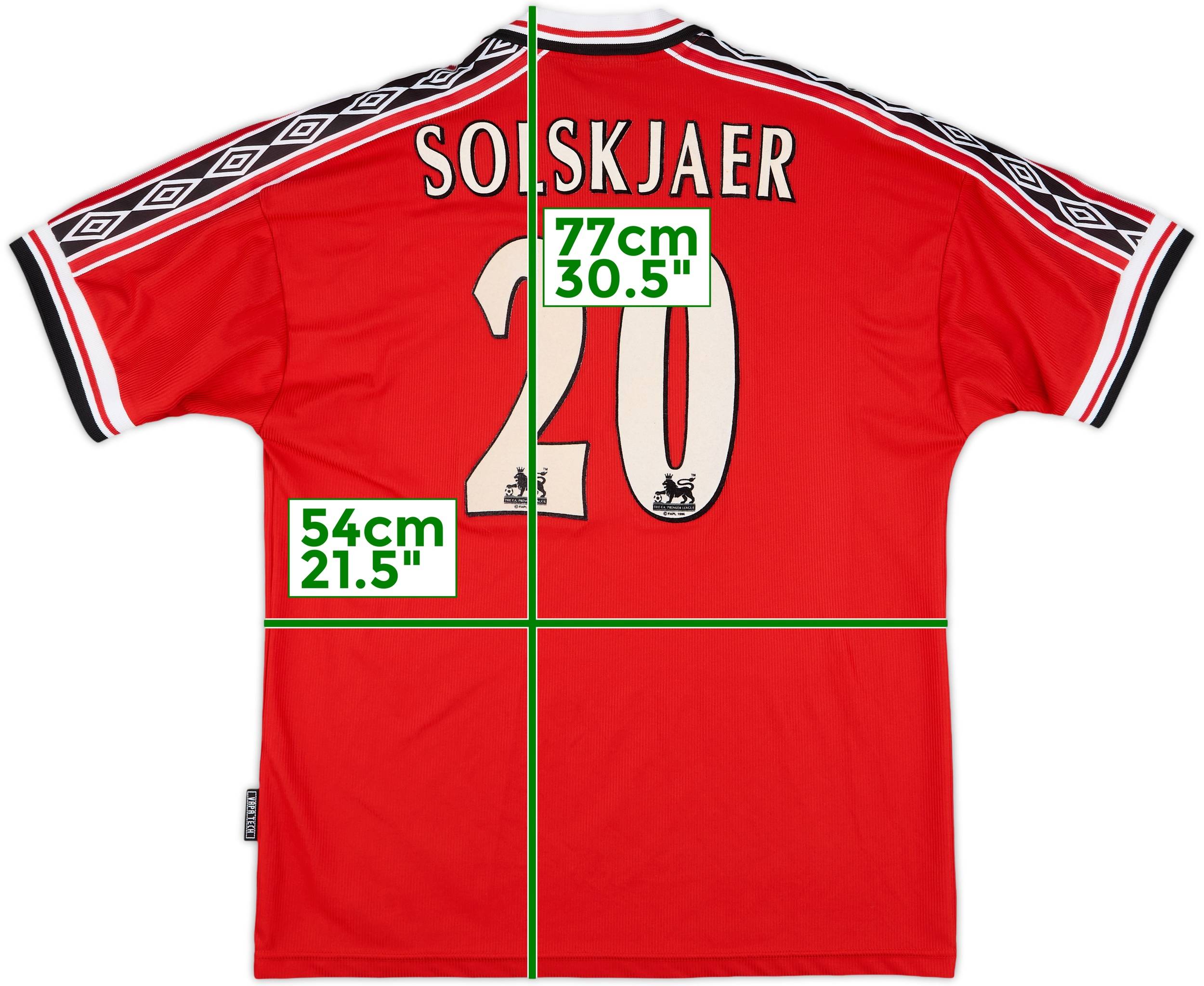 1998-00 Manchester United Home Shirt Solskjaer #20 - 7/10 - (L)