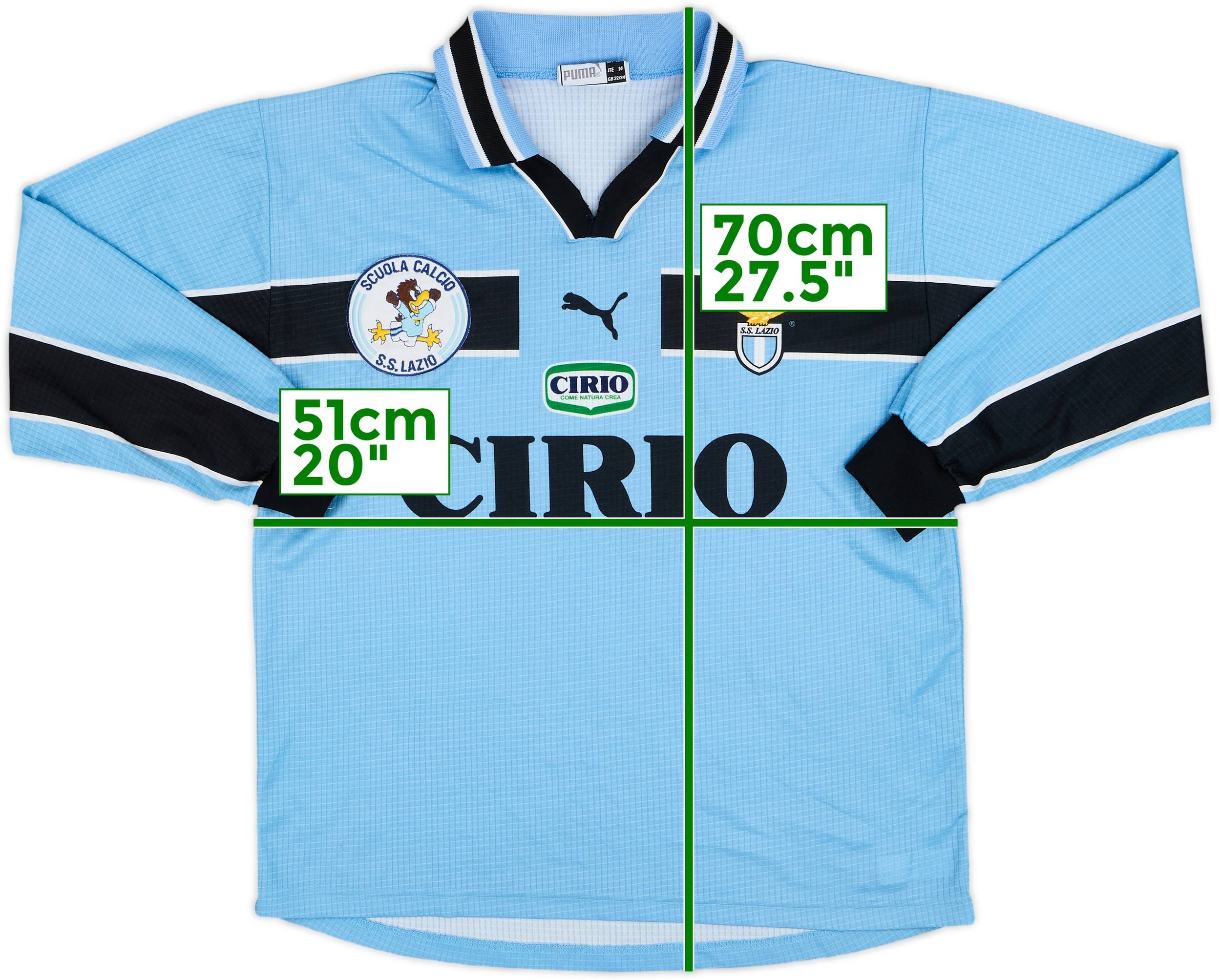 1998-00 Lazio 'Scuola Calcio' Home L/S Shirt - 5/10 - (L.Boys)