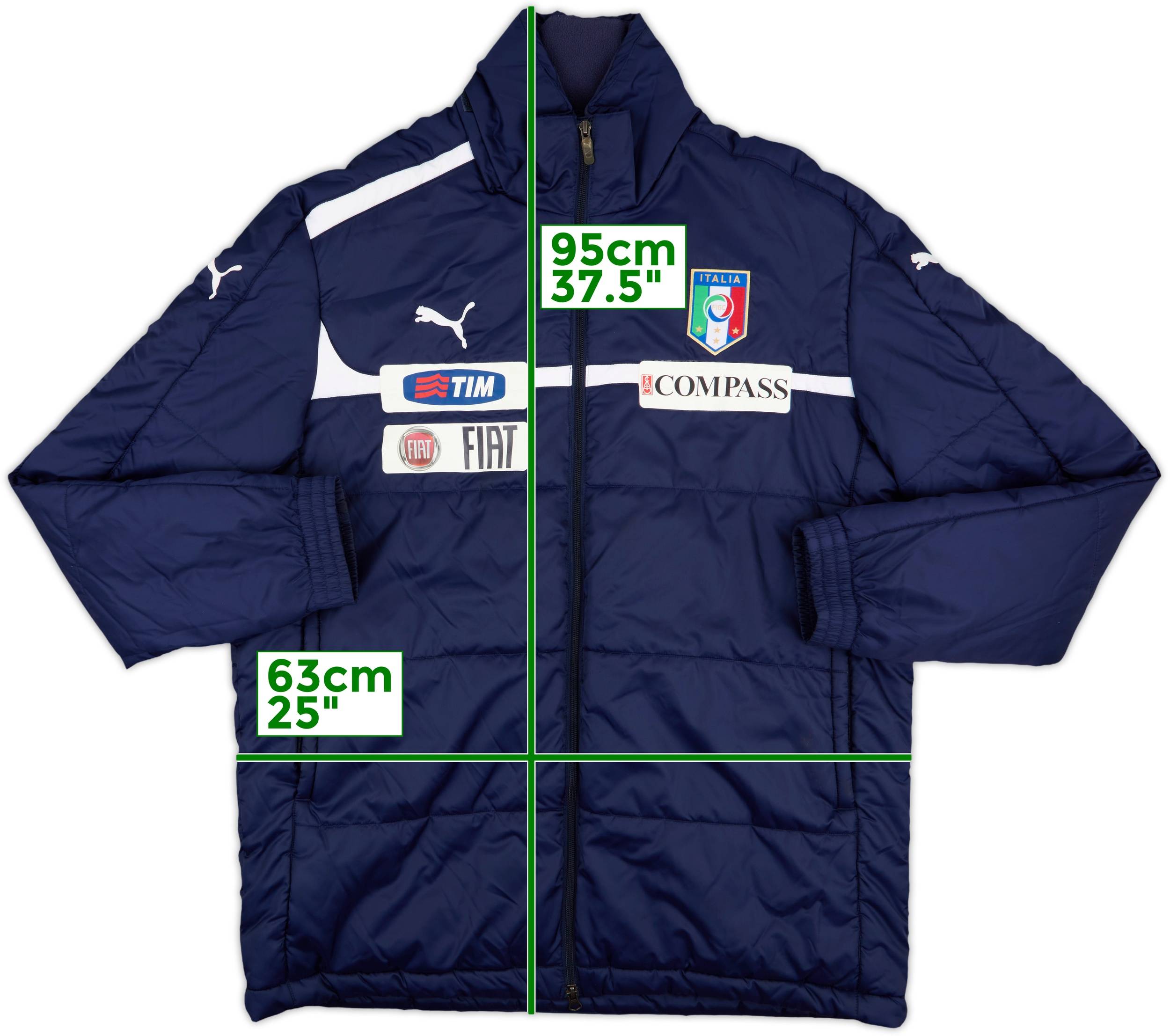 10-12イタリア代表 ジャージ Puma M1238y 2012-13 Italy Player Issue Puma Padded Bench Coat - 8/10 - (L)
