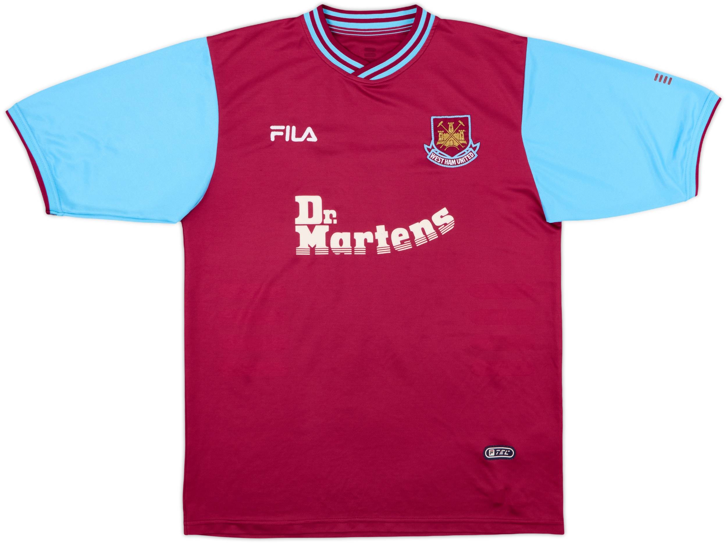 FILA West Ham United DI CANIO 10 シャツ 2001-03 West Ham Home Shirt Di Canio #10 - 8/10 - (L)