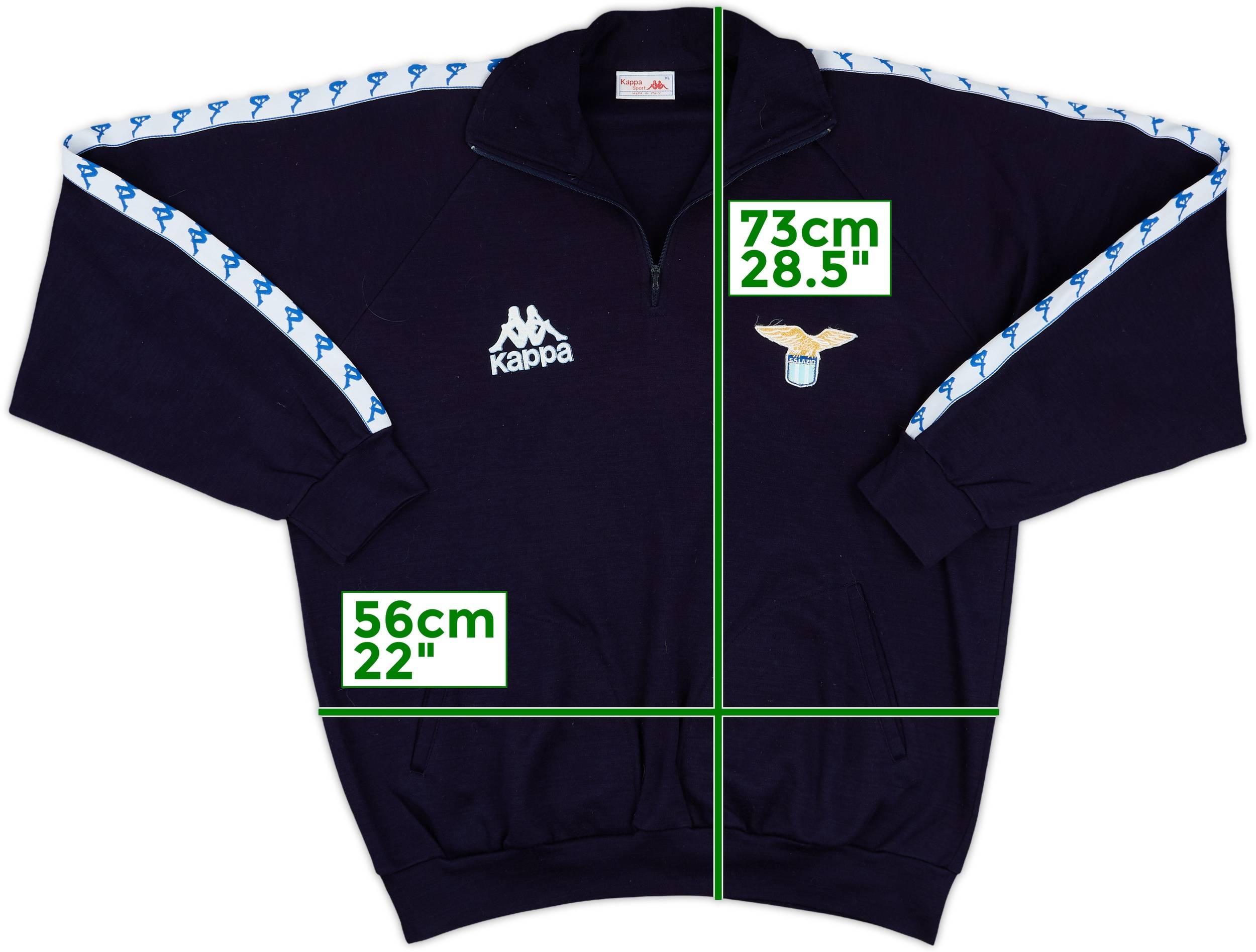 1987-89 Lazio Kappa 1/4 Zip Drill Top - 9/10 - (XL)