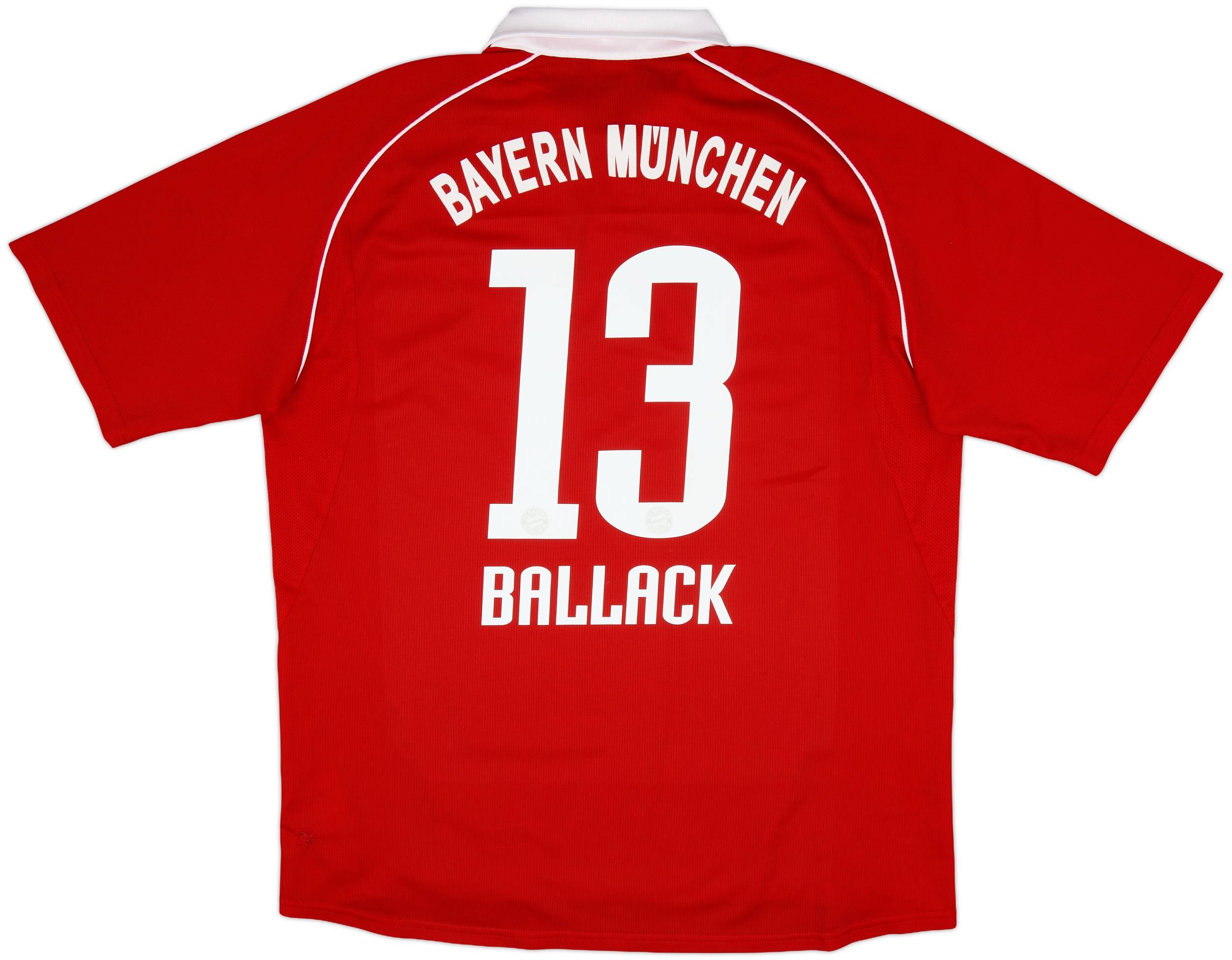 Bayern München Ballack 13 シャツ 2005-06 Bayern Munich Home Shirt Ballack #13 - 6/10 - (XL)