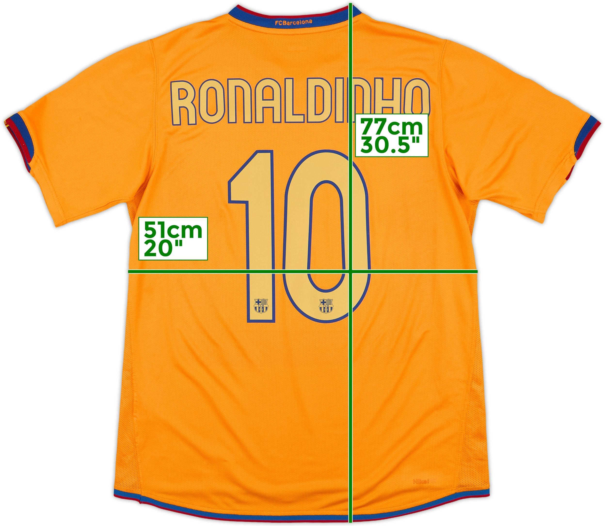 ウェア Ronaldinho 2006-08 Barcelona Away Shirt Ronaldinho #10 - 7/10 - (M)