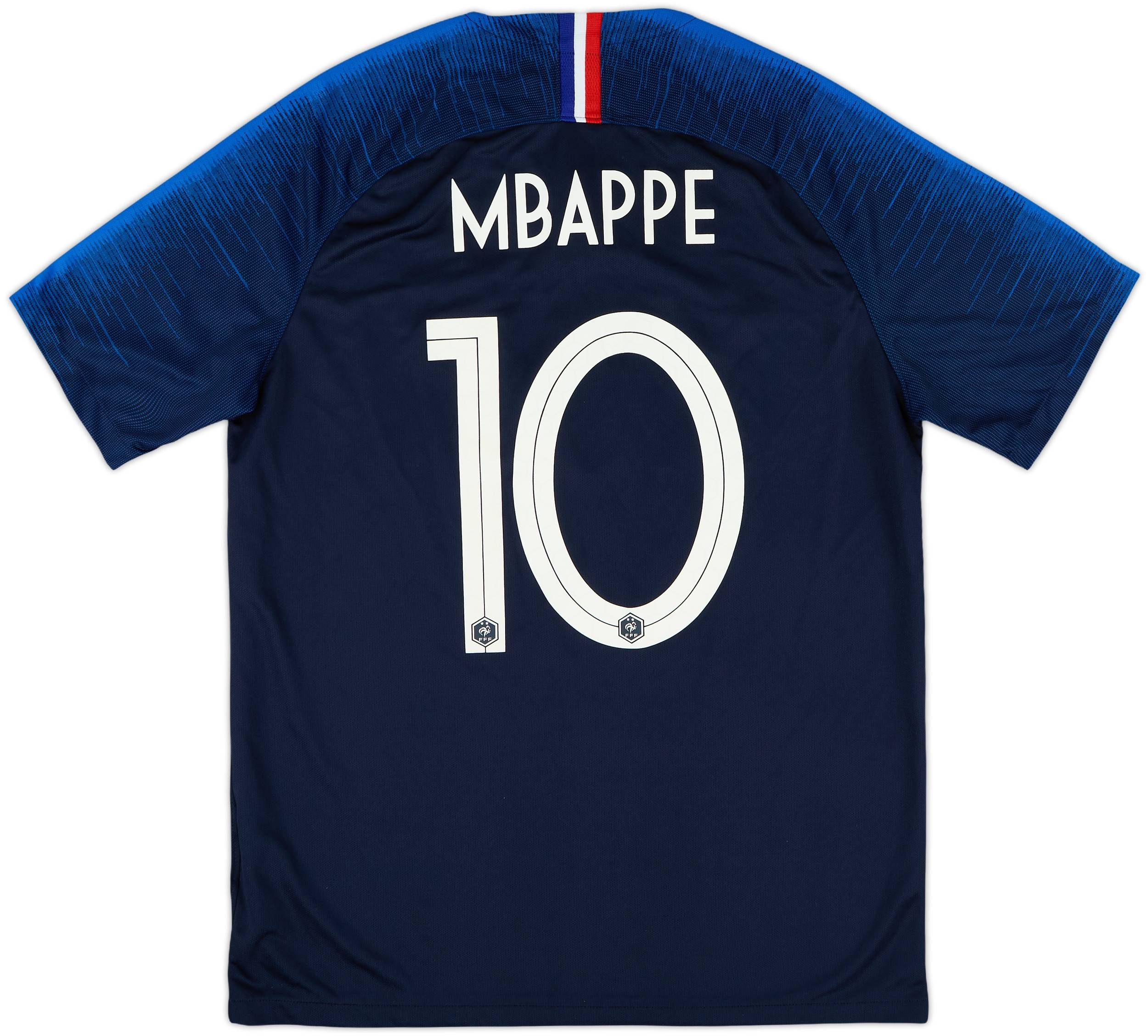 2018フランス代表 MBAPPE 10番 ユニホーム 2018 France Home Shirt Mbappe #10 - 9/10 - (L)