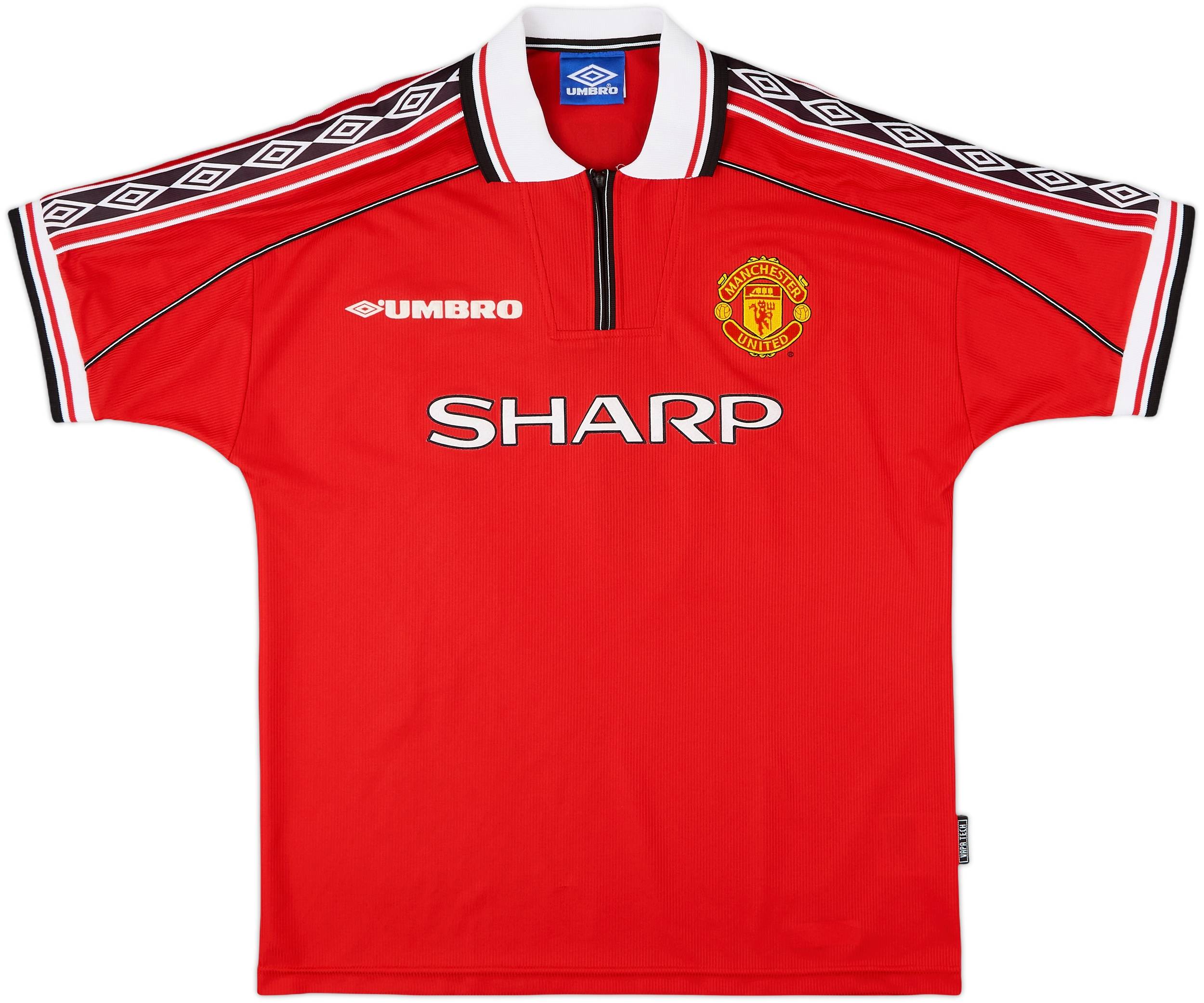1998-00 Manchester United Home Shirt Beckham #7 - 8/10 - (L)
