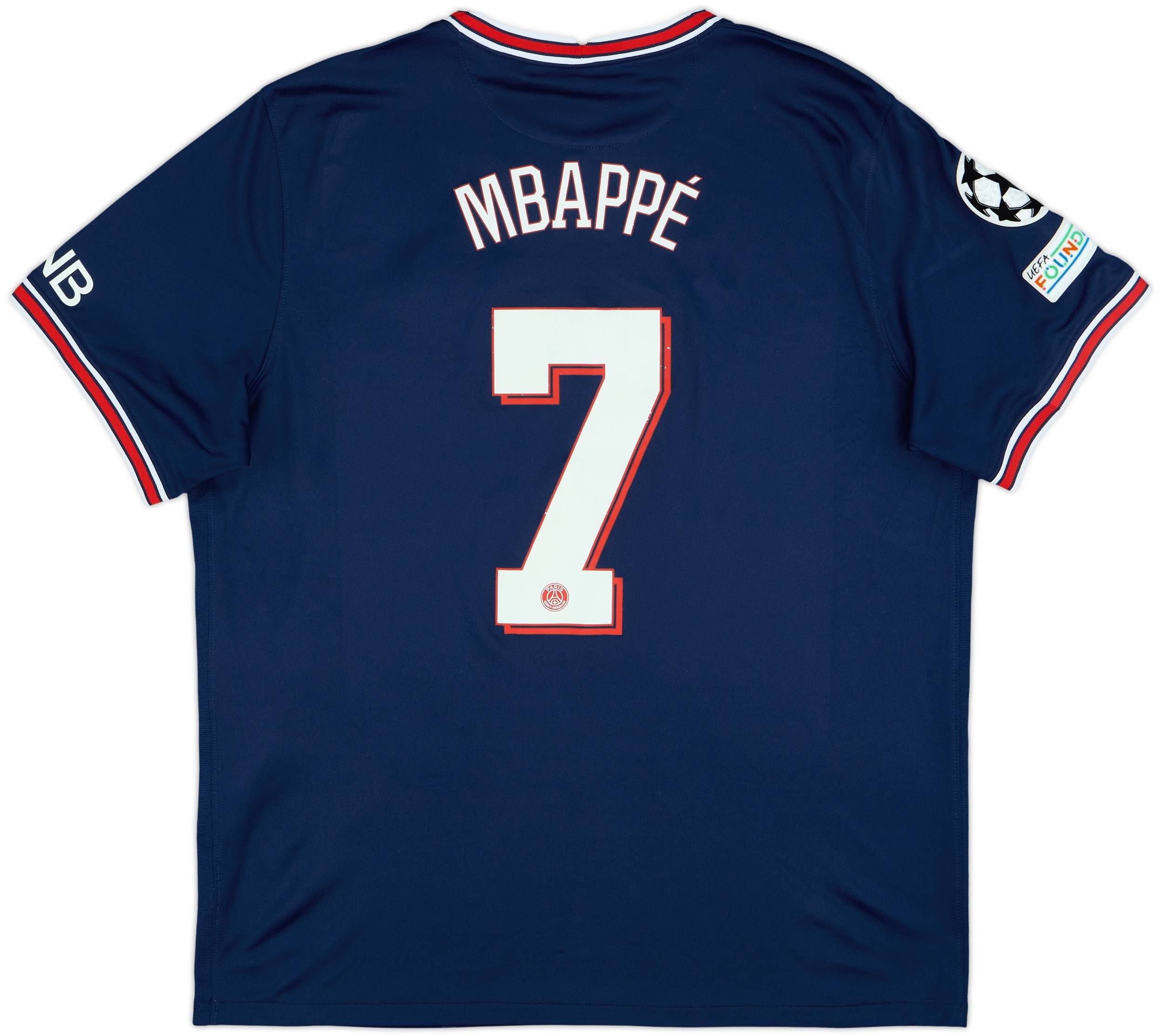 エンバペ　PSG21-22ユニフォーム 正規品 XL 2021-22 Paris Saint-Germain Home Shirt Mbappe #7 - 8/10 - (XL)