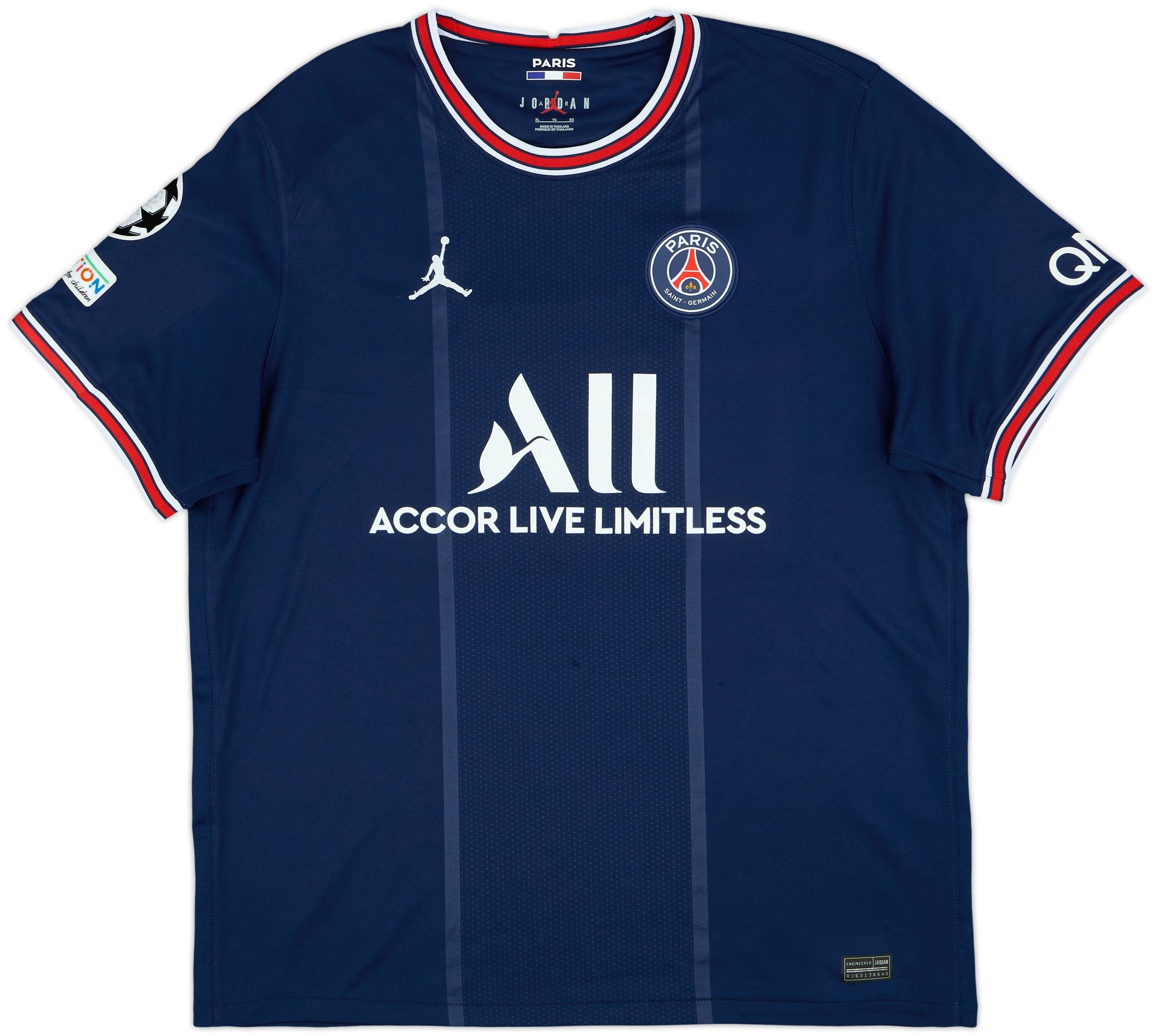 2021-22 Paris Saint-Germain Home Shirt Mbappe #7 - 8/10 - (XL)
