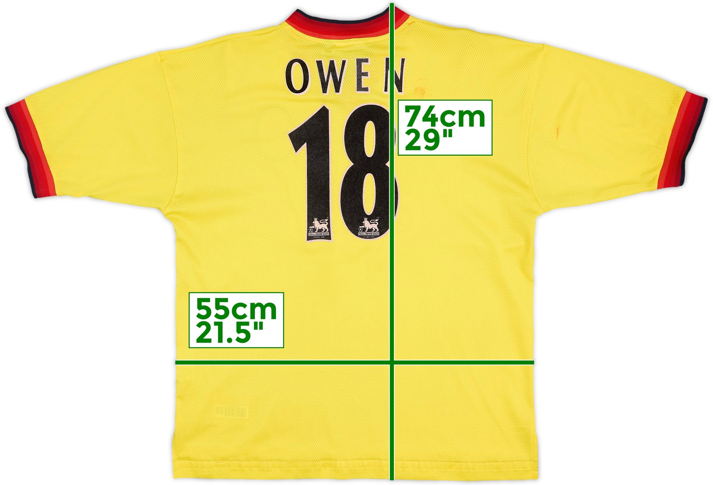1997-99 Liverpool Away Shirt Owen #18 - 7/10 - (L)