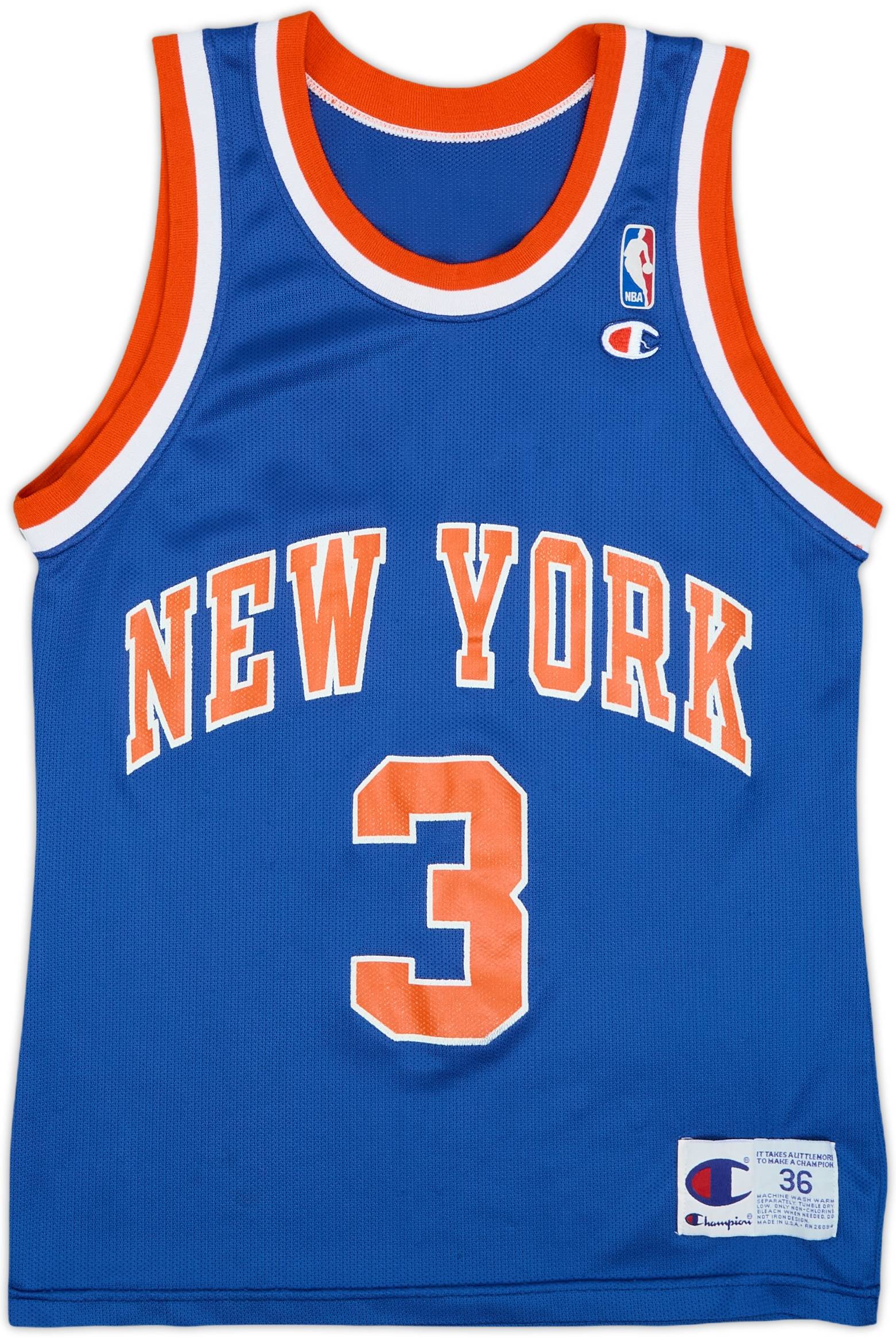 1990-95 New York Knicks Starks #3 Champion Away Jersey - 8/10 - (S)