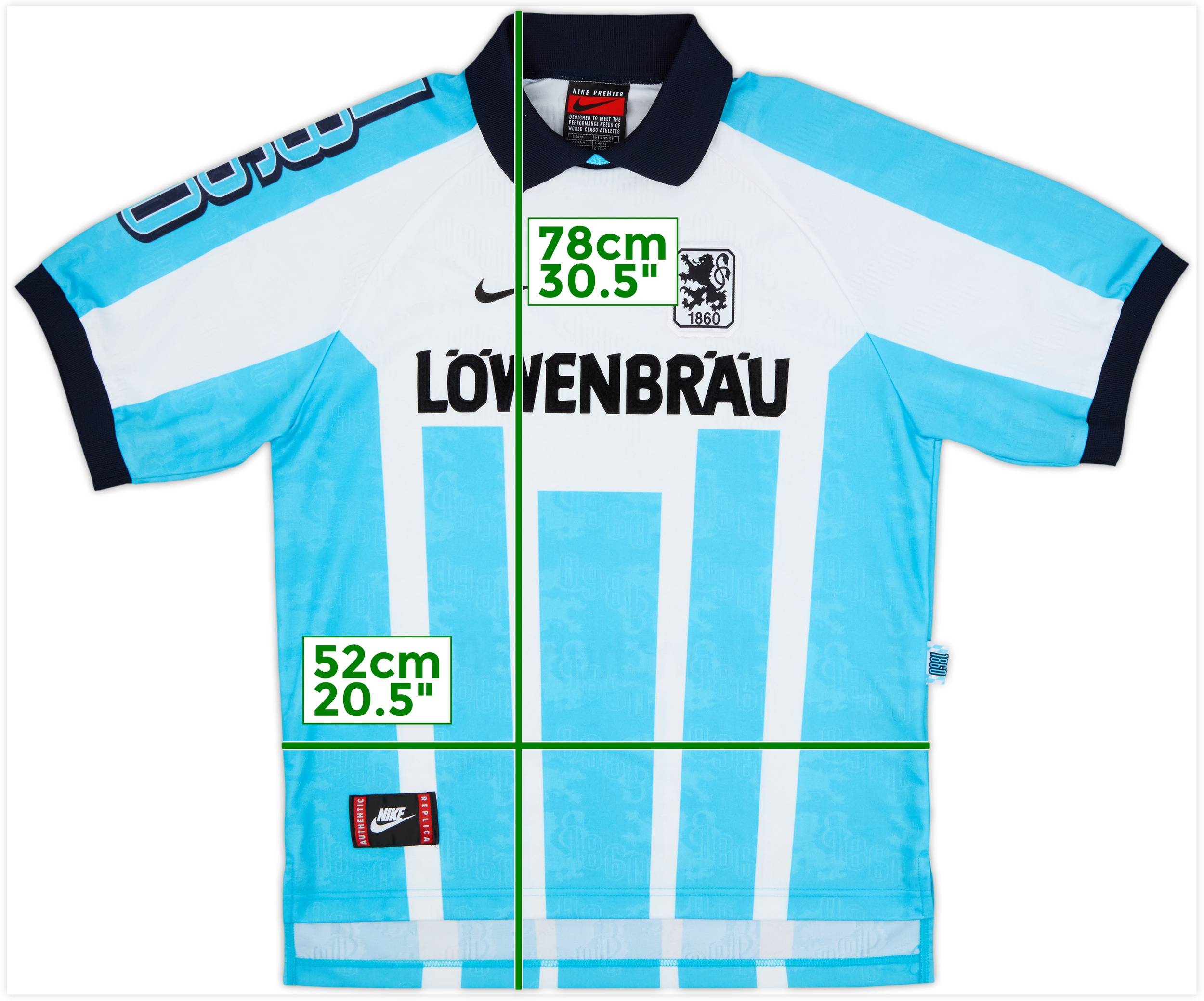 1996-97 1860 Munich Home Shirt - 10/10 - (M)