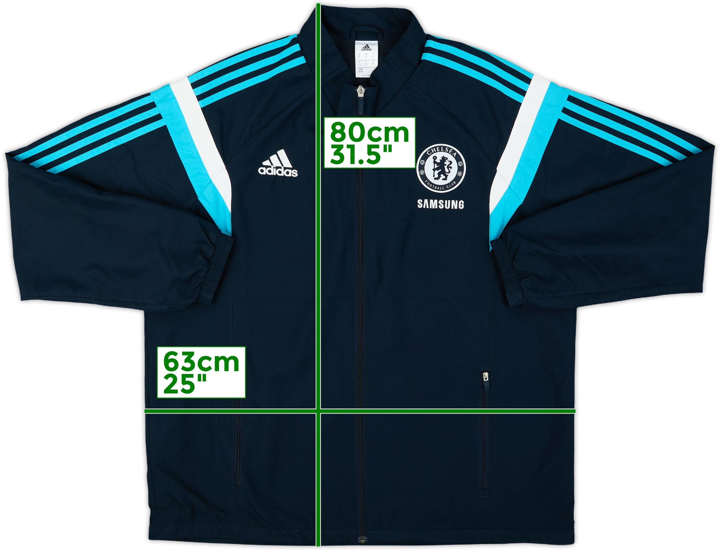 2014-15 Chelsea adidas Track Jacket - 8/10 - (XL)