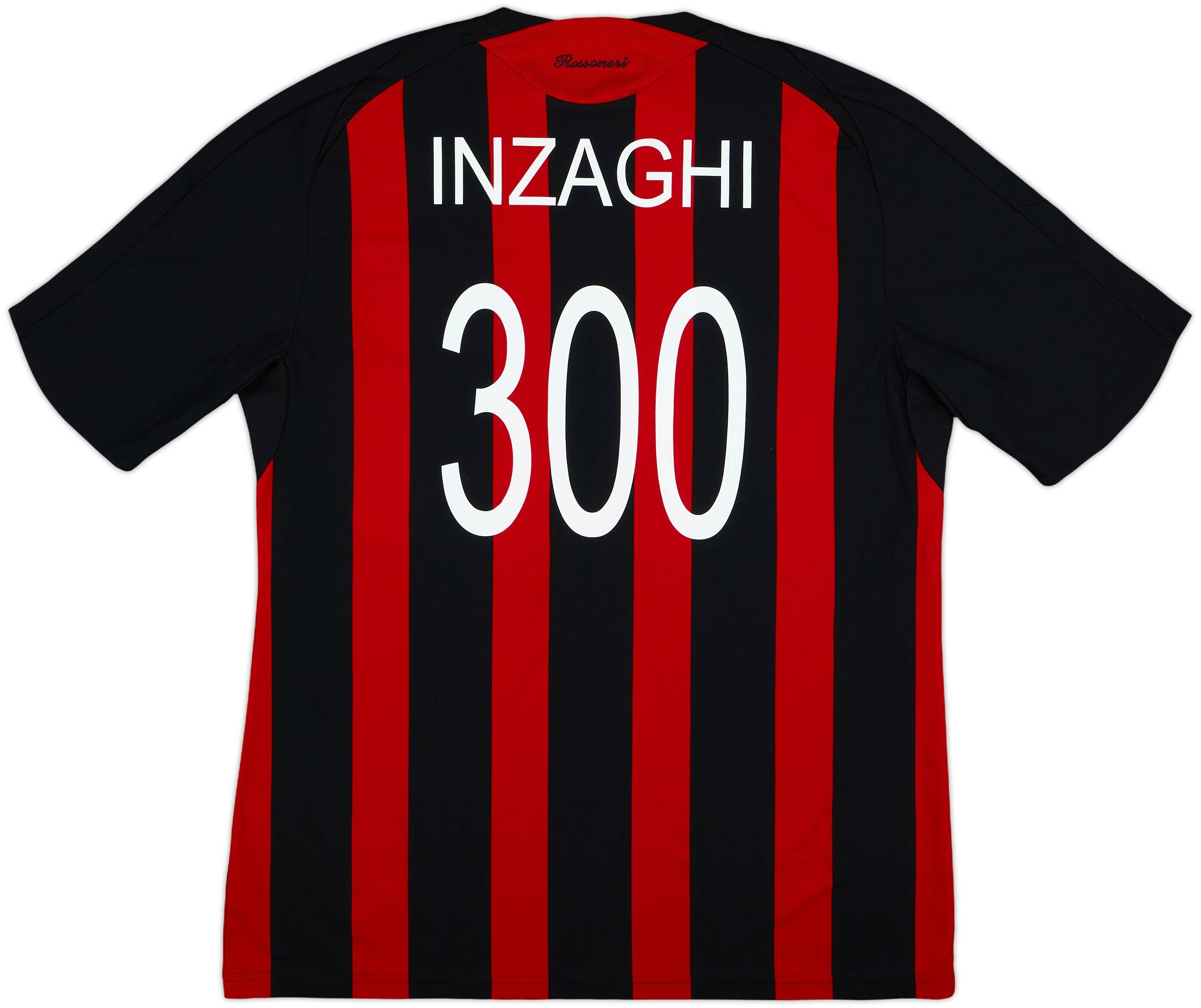 2008-09 AC Milan Home Shirt Inzaghi #300 - 8/10 - (XL)