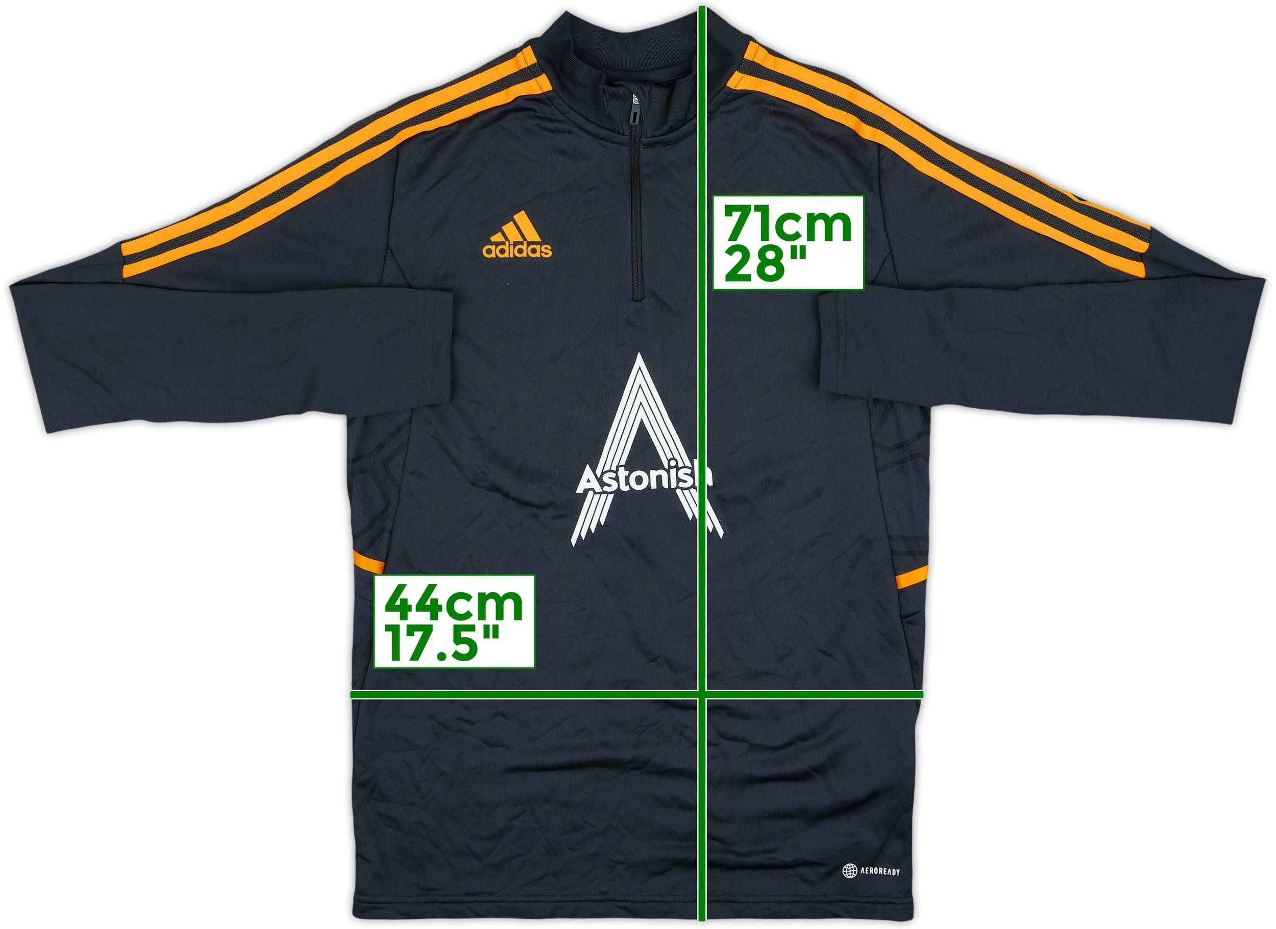 2022-23 Leeds United adidas 1/4 Zip Drill Top - 7/10 - (XS)