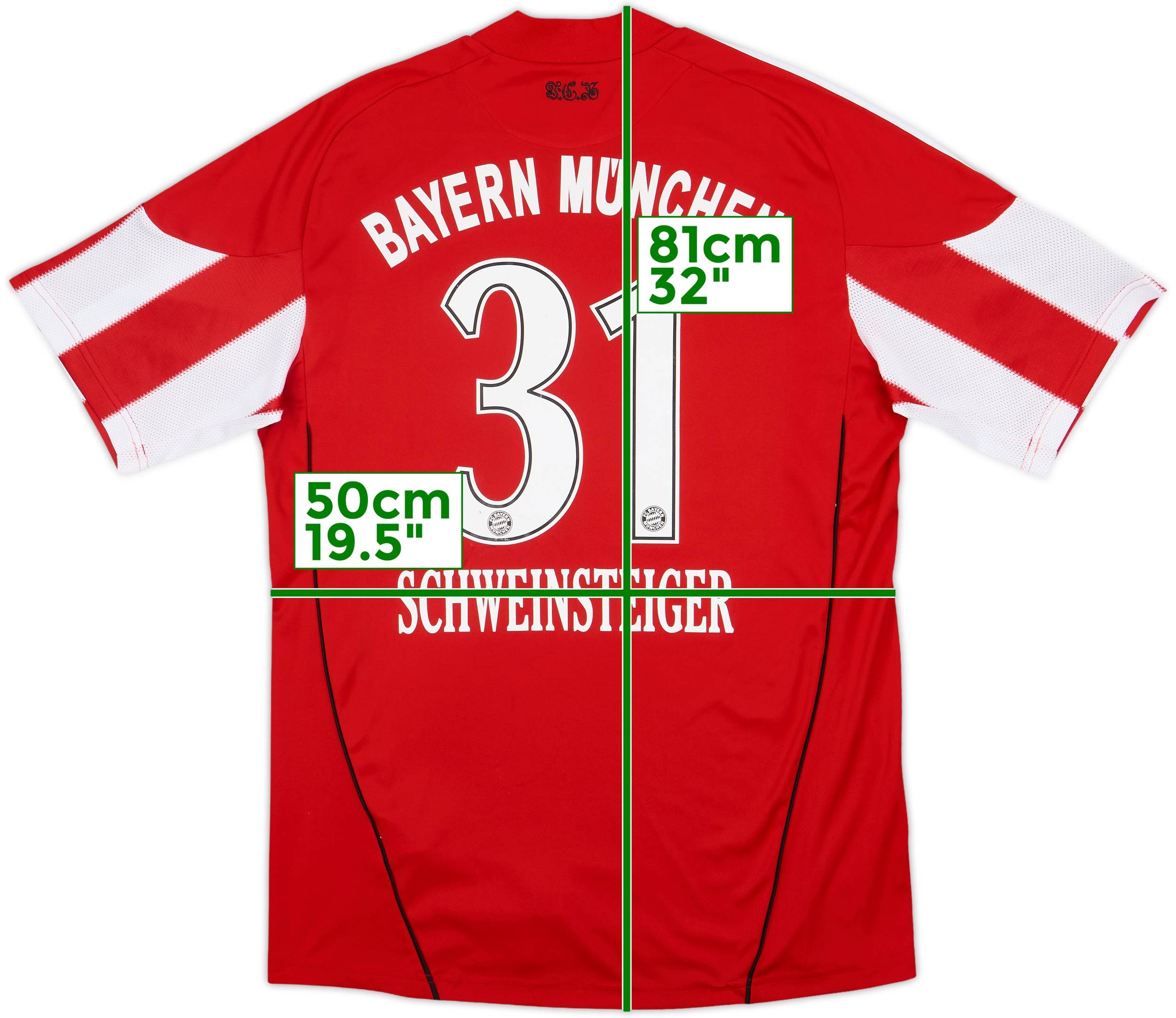 2010-11 Bayern Munich Home Shirt Schweinsteiger #31 - 6/10 - (M)