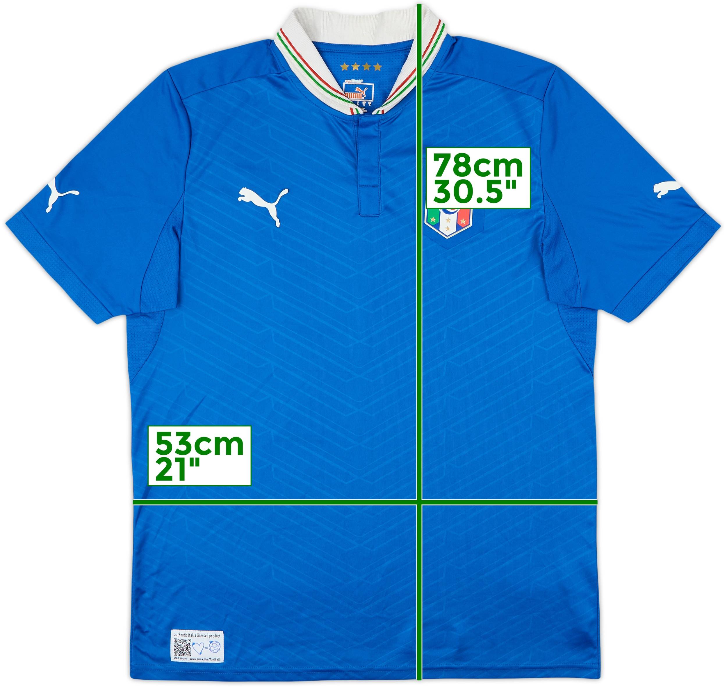 2012-13 Italy Home Shirt - 5/10 - (L), image size:2500x2362