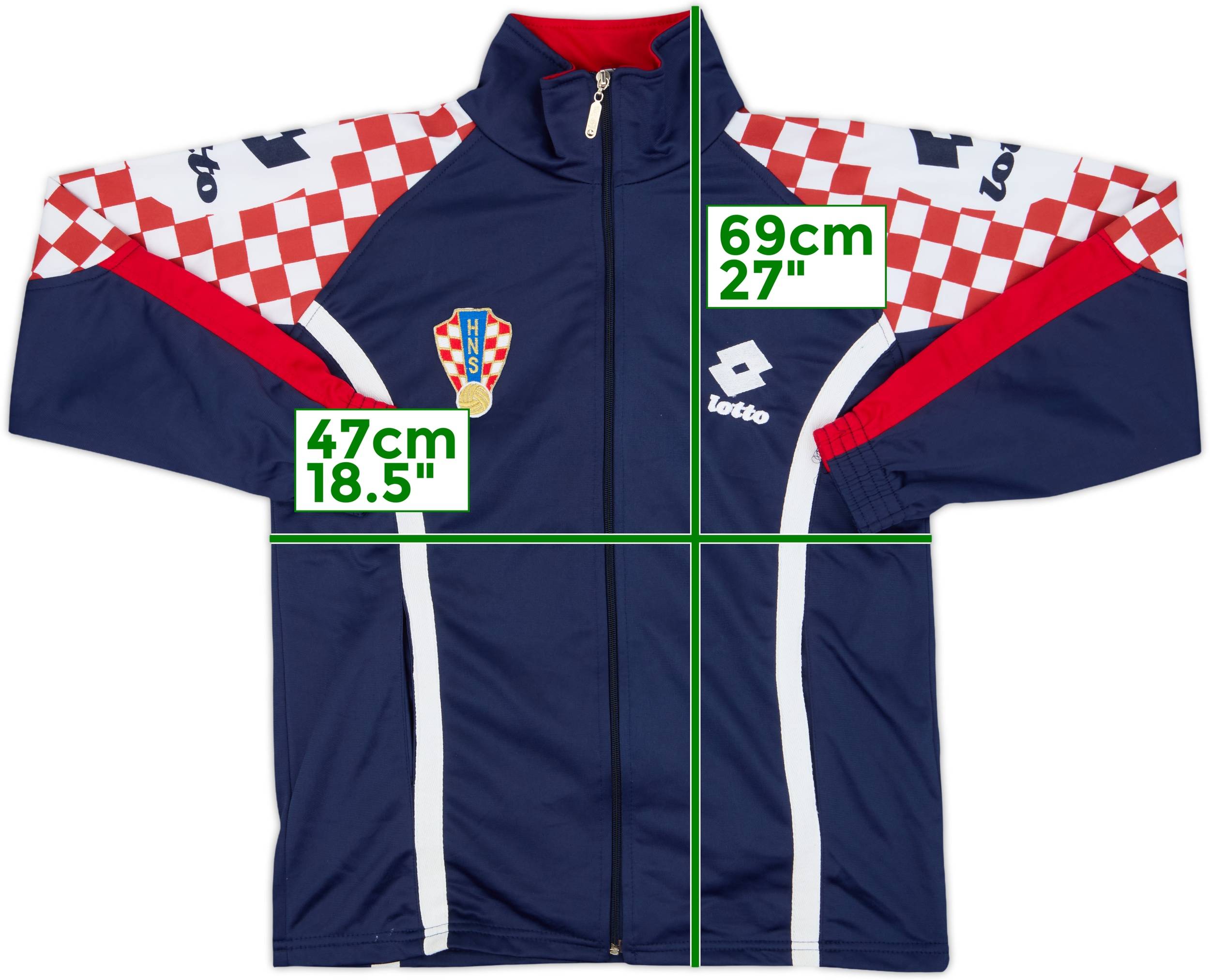 1996-98 Croatia Lotto Track Jacket - 8/10 - (XL.Boys)